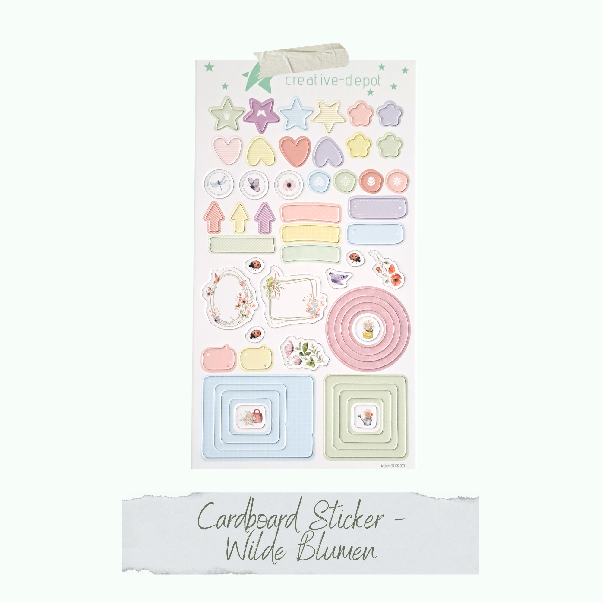 Cardboard Sticker - Wilde Blumen