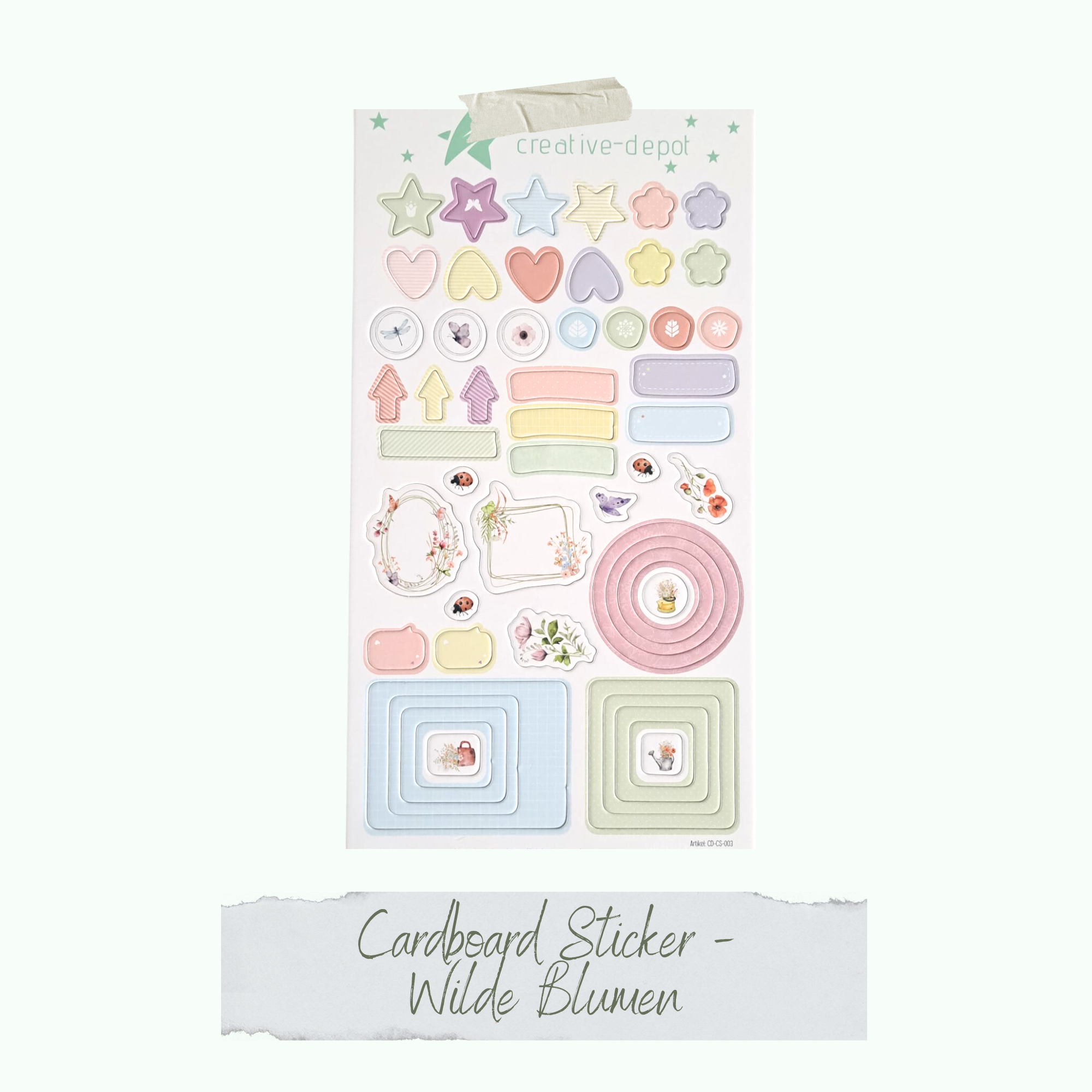 CD-CS-003ouzQj5duLvI0F Pegatina de cartón - Wilde Blumen