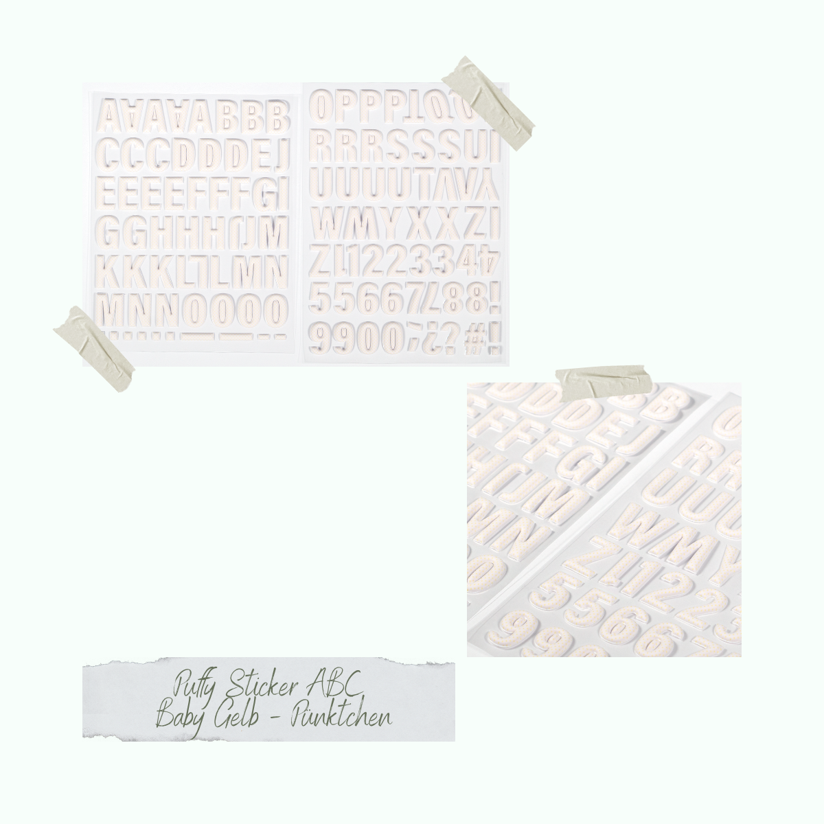 CD-PS-031_Puffy-Sticker-ABC-Baby-Gelb-P-nktchen Pfuffy Sticker - Baby Gelb - Pünktchen