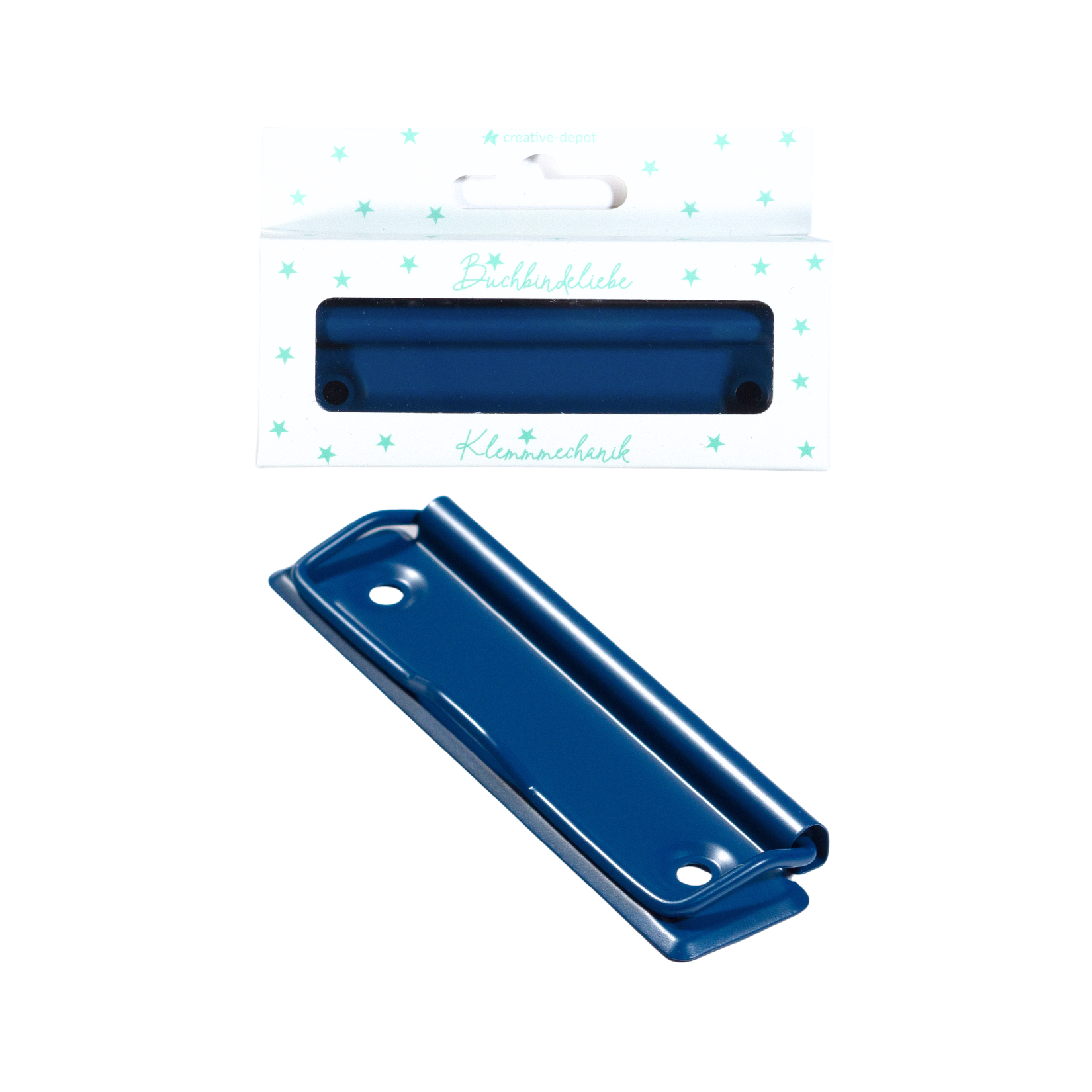 Klemmmechaniken - Marineblau - Matt - Buchbindeliebe - 3 Stück inkl. Nieten