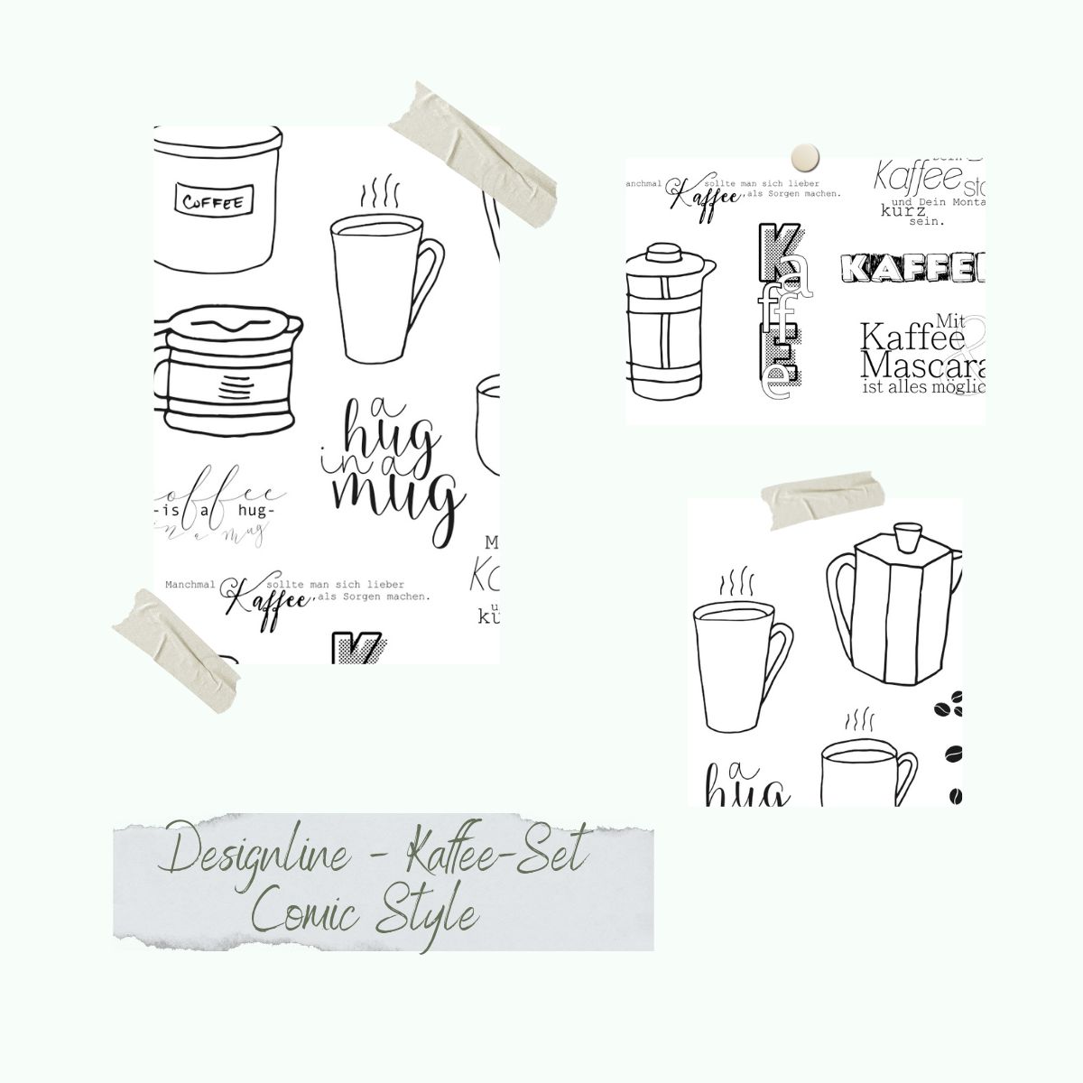 Sello - Designline - Kaffee-Set Comic Style