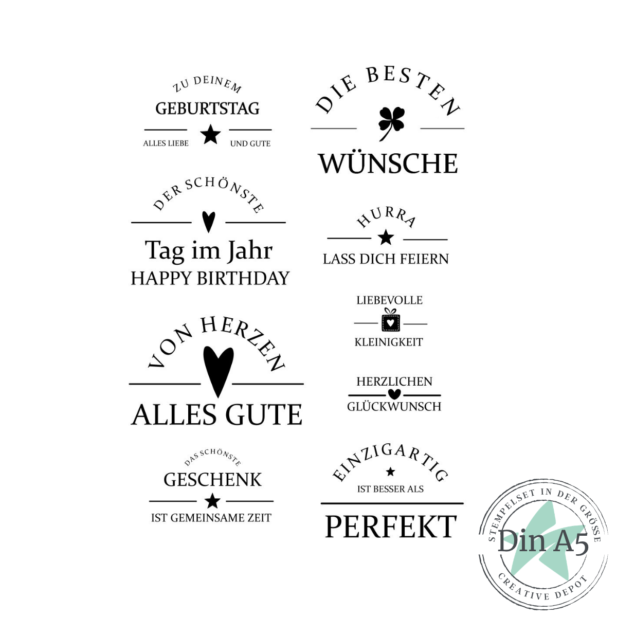 Stempelset - Das schönste Geschenk
