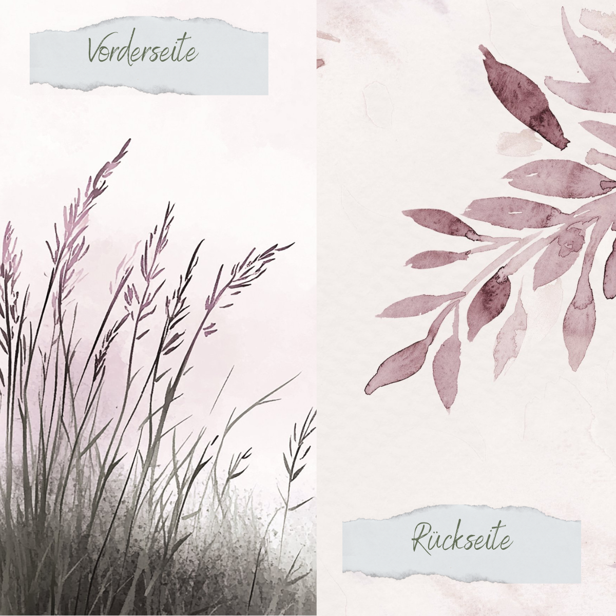 Papel de diseño - Herbstwiese - Doppelseitig bedruckt Papel de diseño - Herbstwiese - Doppelseitig bedruckt