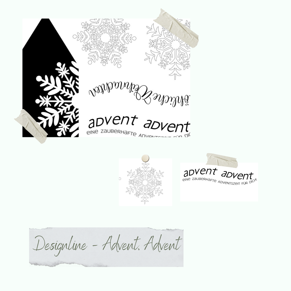 Stempelset - Designline - Advent, Advent