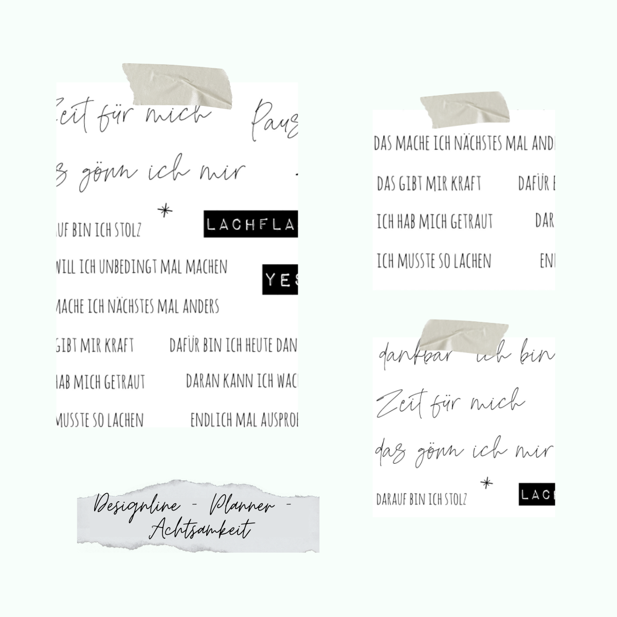 Designline-Planner-Achtsamkeit Set de tampons - Designline - Planner - Achtsamkeit