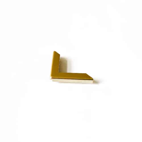 Buchecke - 22mm - Gold - eckig