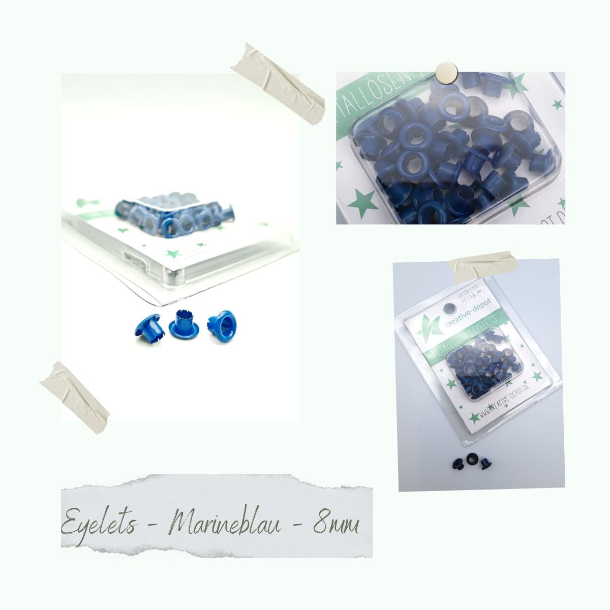 Eyelets-Marineblau-8mm Eyelets - Marineblau - 8mm