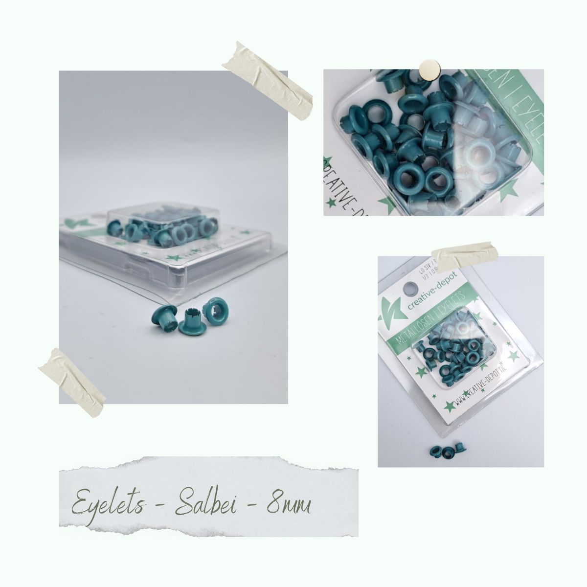 Eyelets-Salbei-8mm Eyelets - Salbei - 8mm