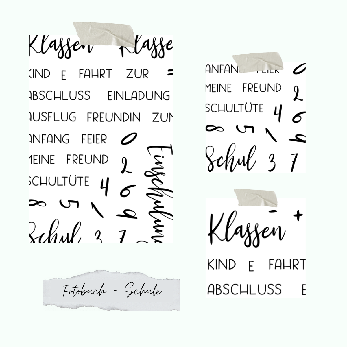 Fotobuch-Schule Stempelset Fotobuch - Schule