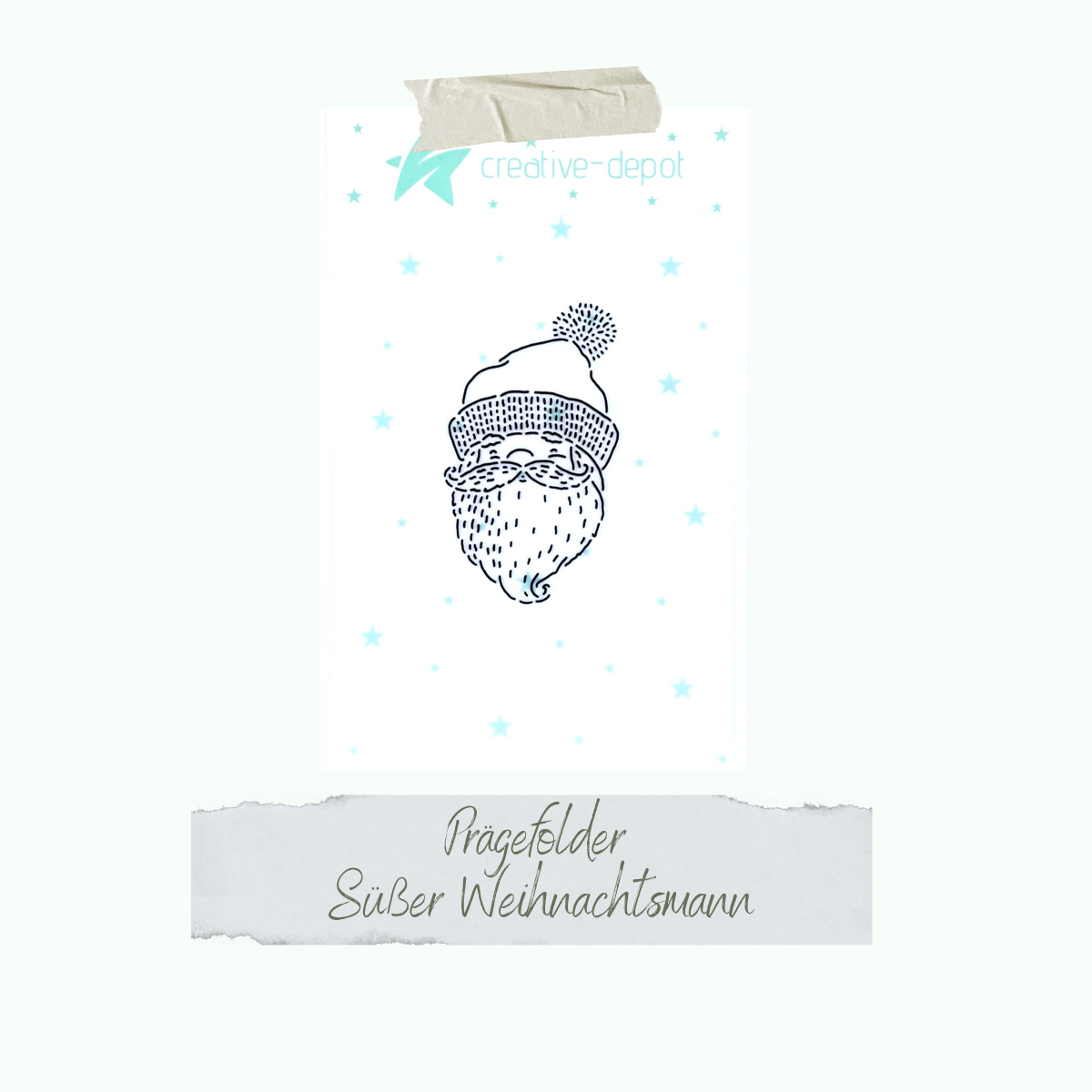 CD-PF-086 Carpeta de gofrado - Süßer Weihnachtsmann - 11 x 15,5 cm