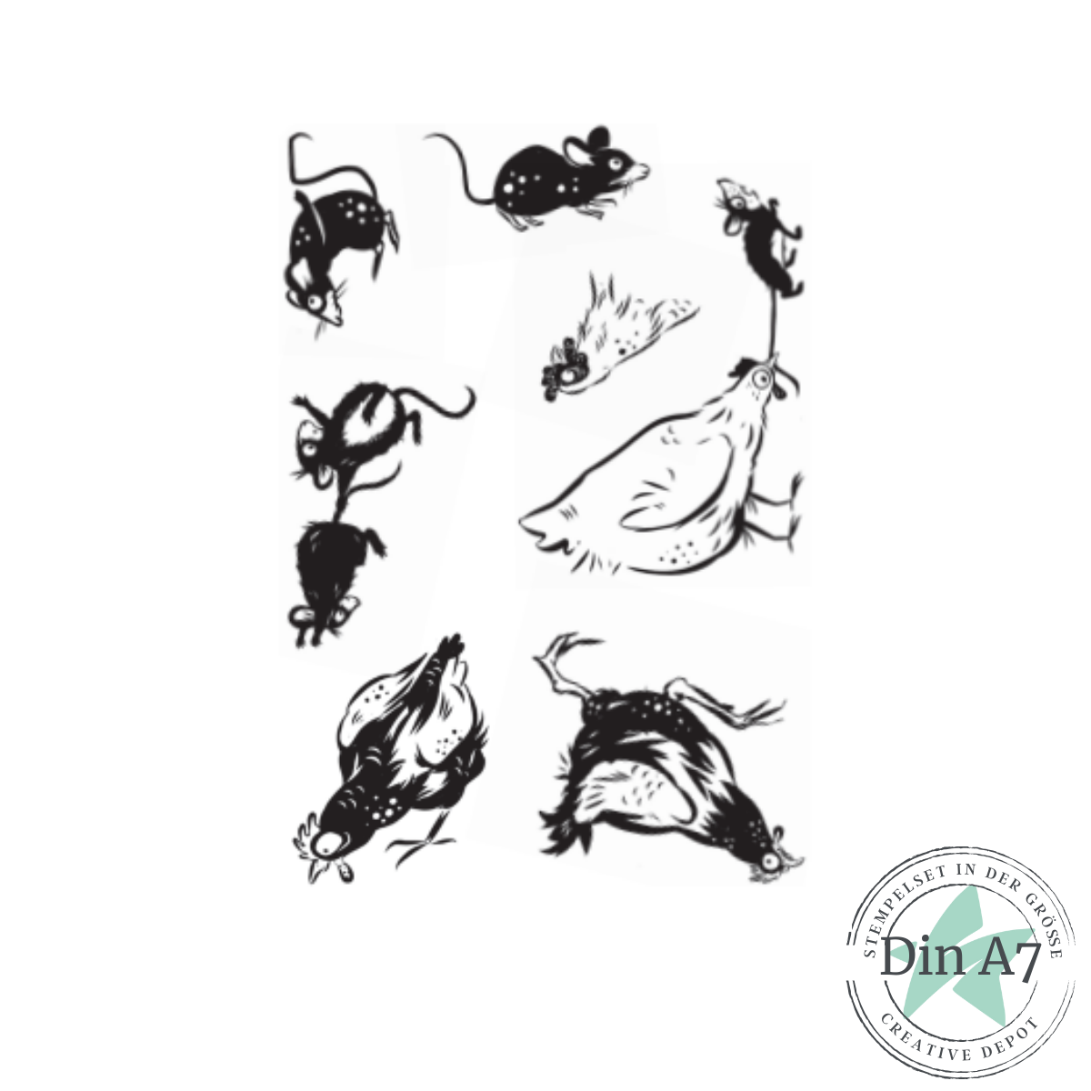 Stempelset - Heikes Welt - Hühner und Co
