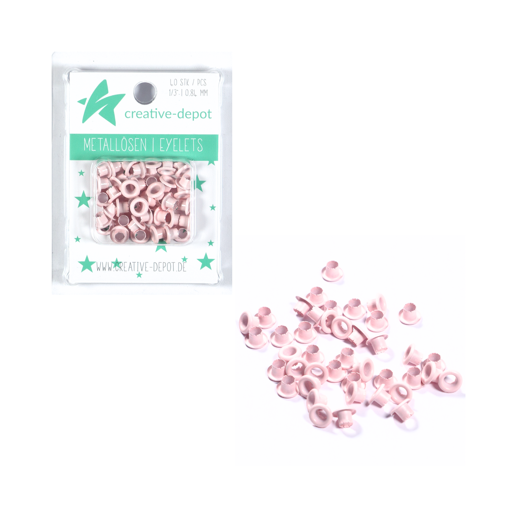 Eyelets - Baby Rosa - 8 mm