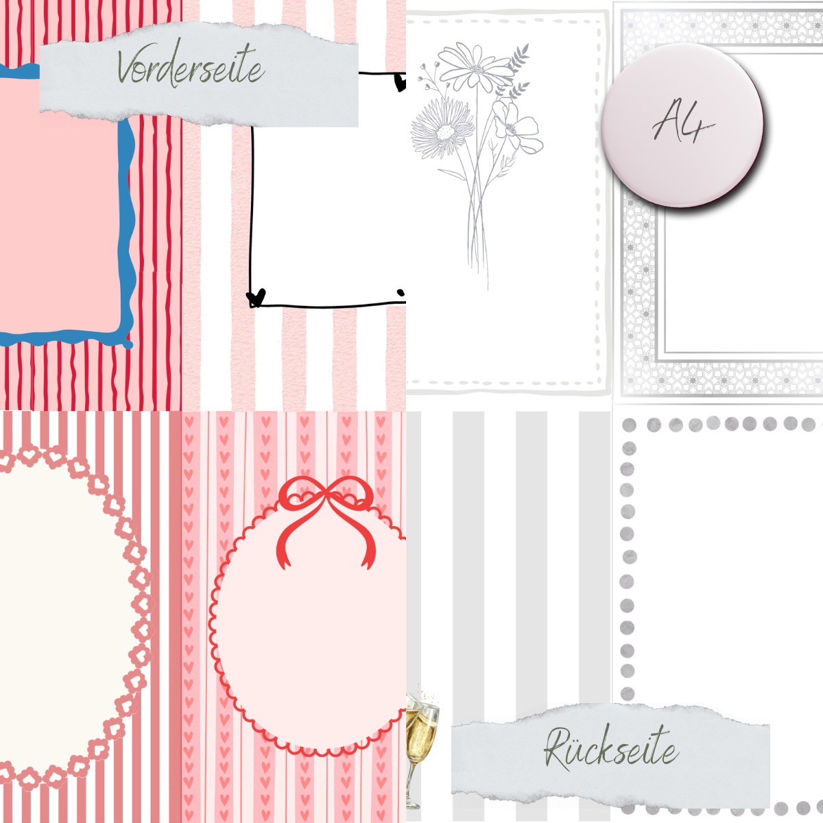 Aktionsartikel - Designpapier zum Weltfrauentag - DIN A4