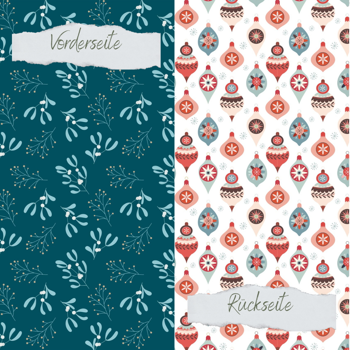 CD-DP-798 Designpapier - Designline - Christbaumschmuck - Beidseitig bedruckt