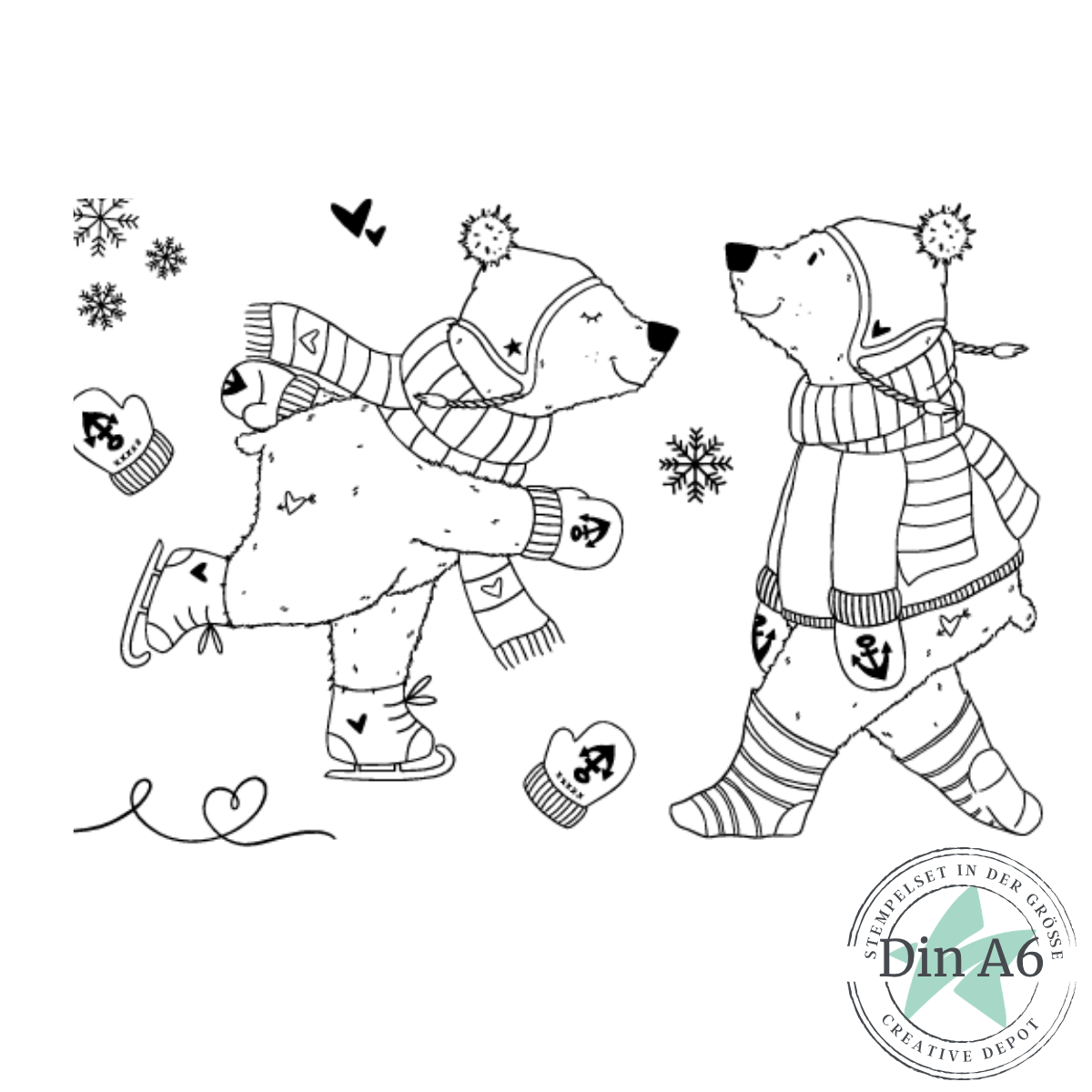 Stempelset - Designline - Winterbären