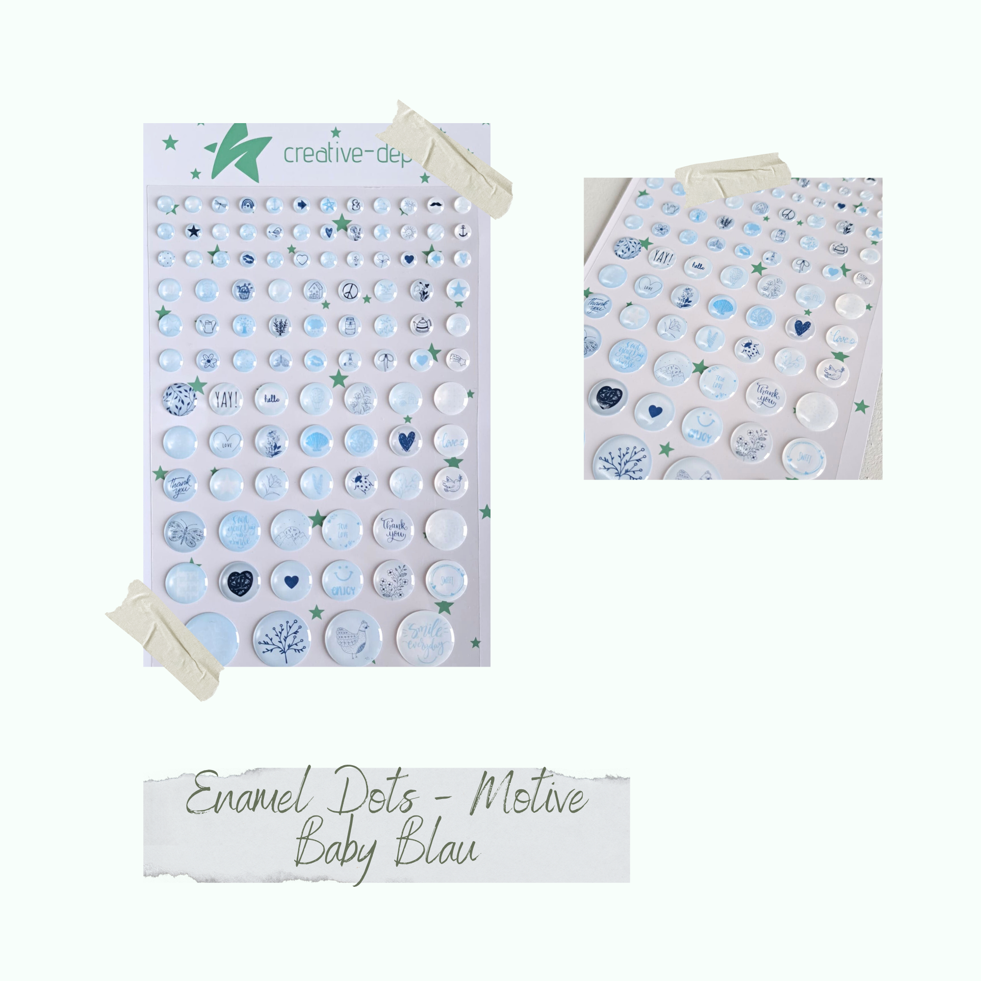 CD-ED-129 Enamel Dots - Motive - Baby Blau