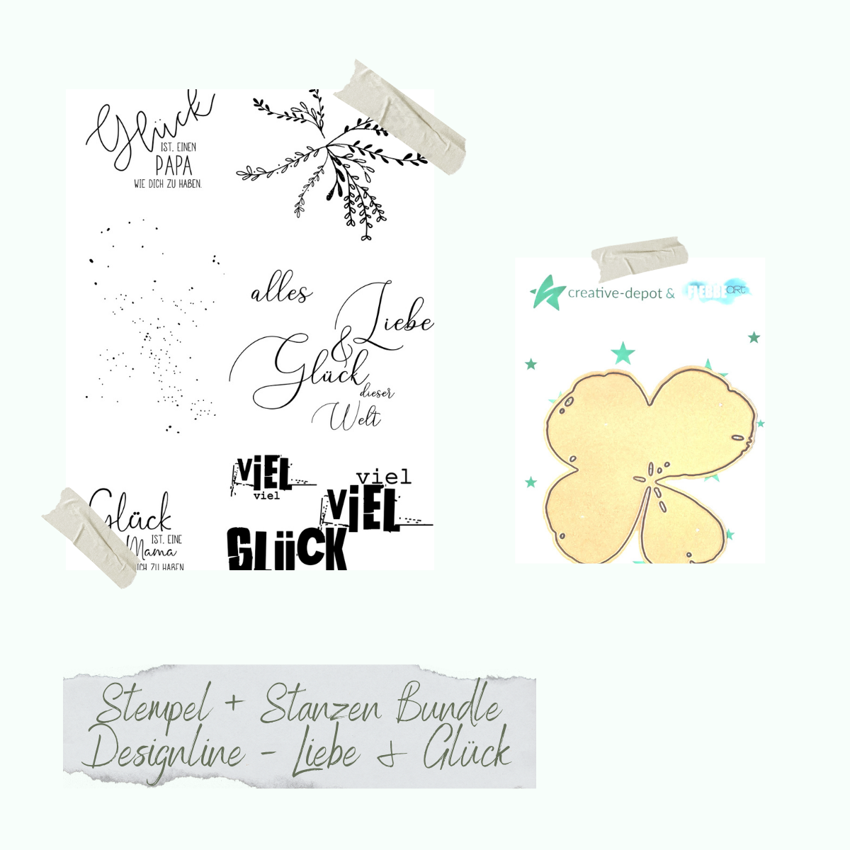 Bundle - Designline - Liebe & Glück - Stempelset & Stanzen