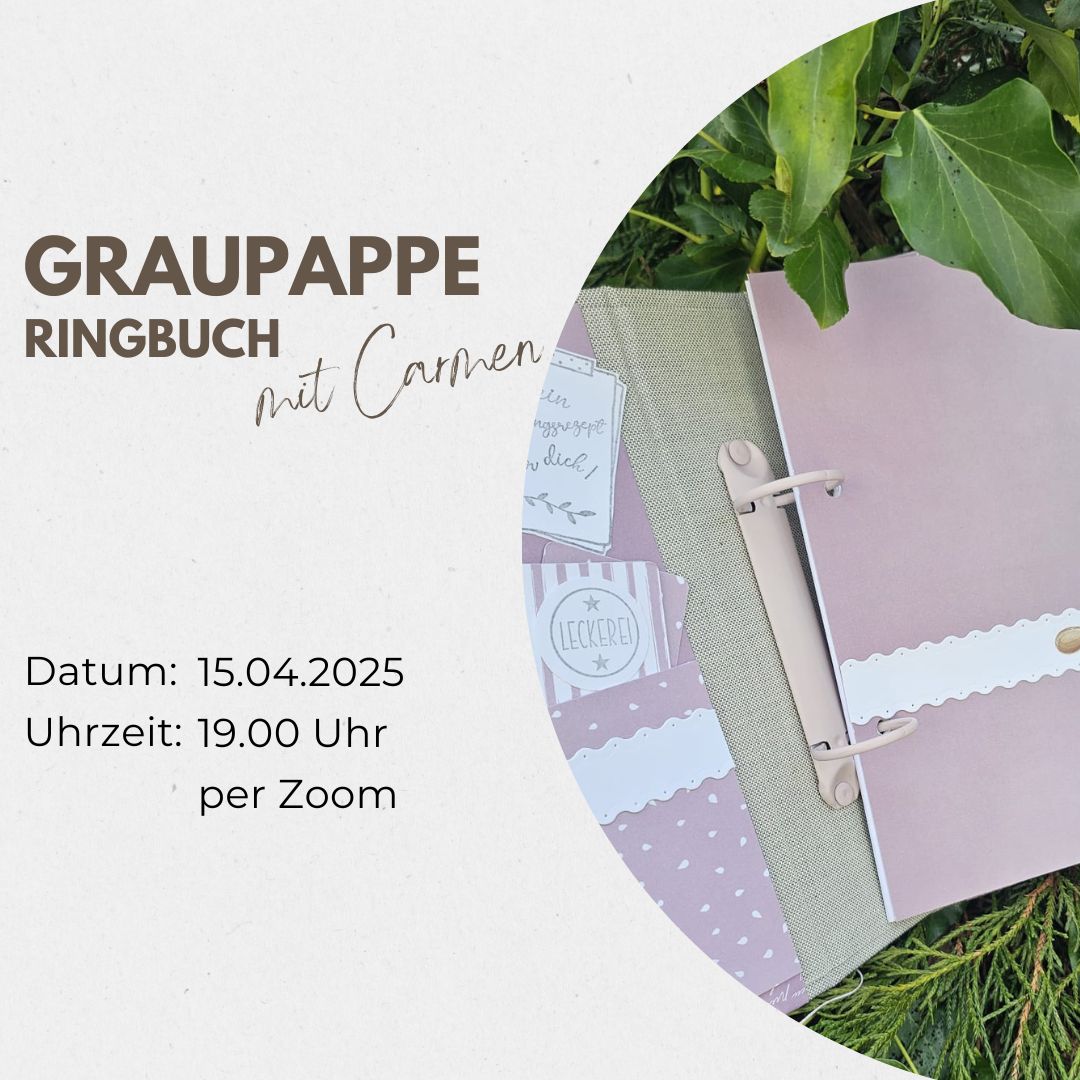 ZOOM Workshop Album mit Ringbuchmechanik - 15.04.2025, 19.00 Uhr