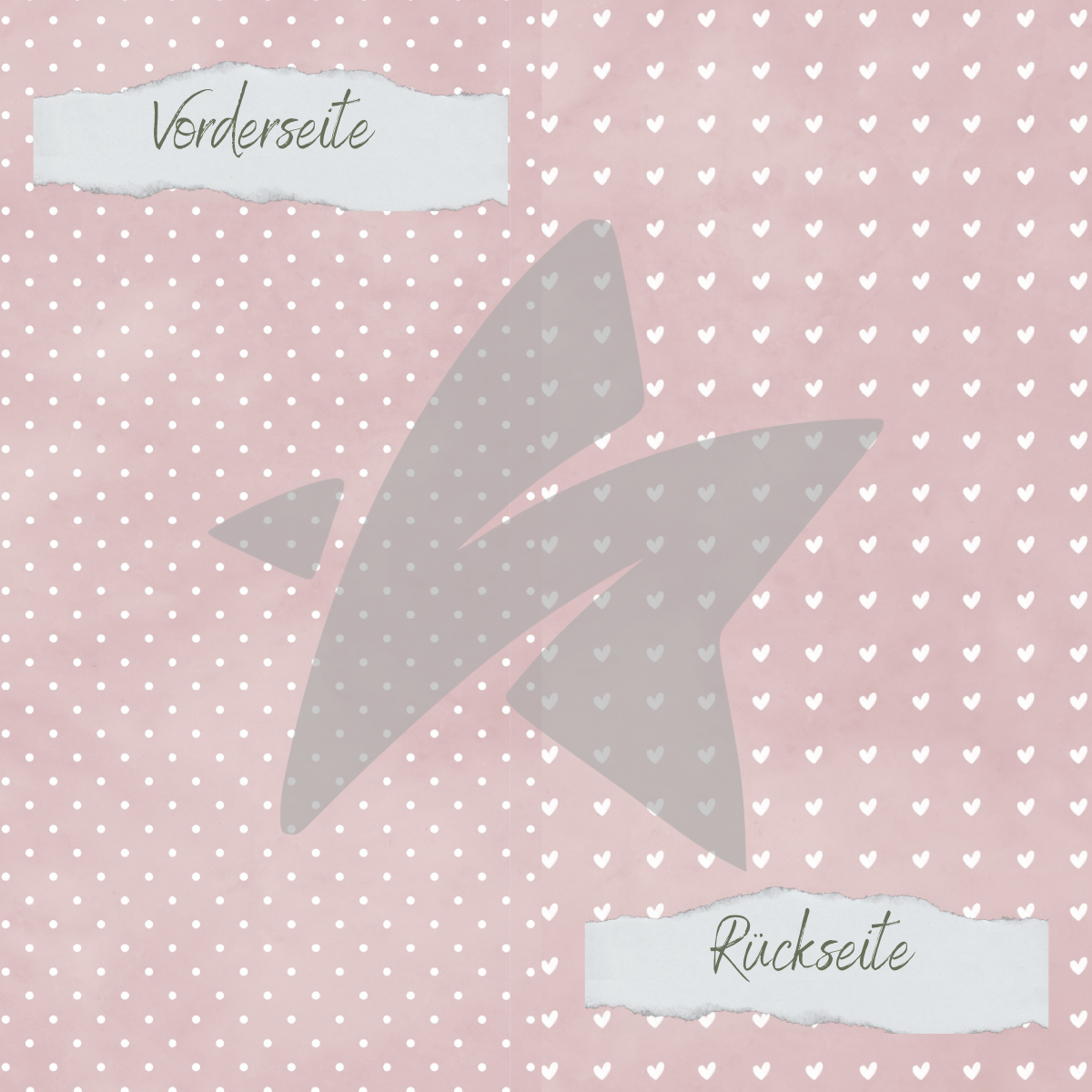 CD-BP-006-Basic-Blush-P-nktchen-Herzchen Designpapier - Basic - Blush - Püncktchen + Herzchen - Doppelseitig bedruckt