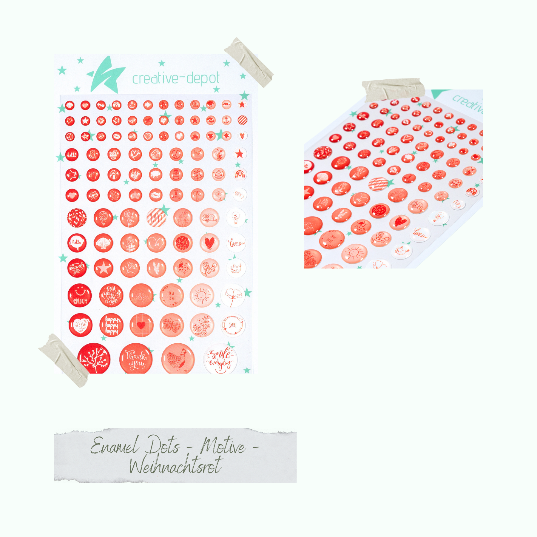 Enamel Dots - Motive - Weihnachtsrot