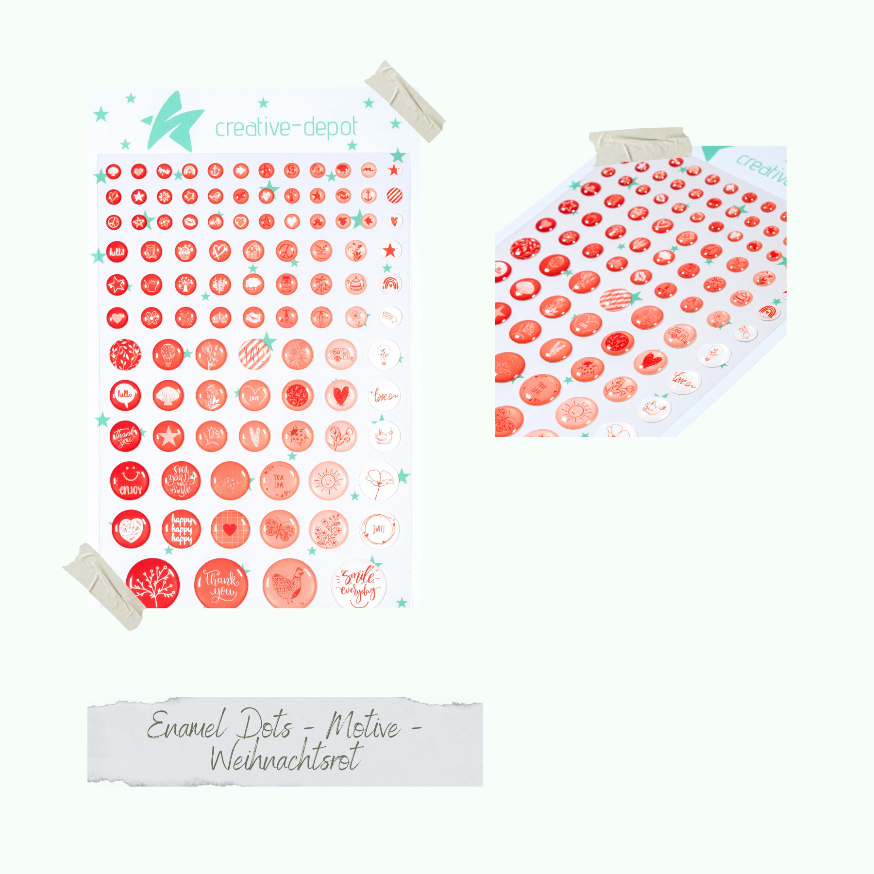 Enamel Dots - Motive - Weihnachtsrot Enamel Dots - Motive - Weihnachtsrot