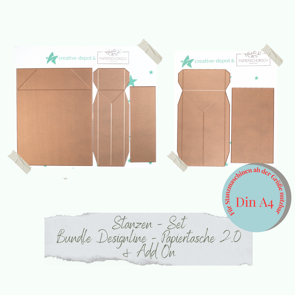 Bundle - Die - Basic - Designline - Papiertasche - 2.0 & Add On 