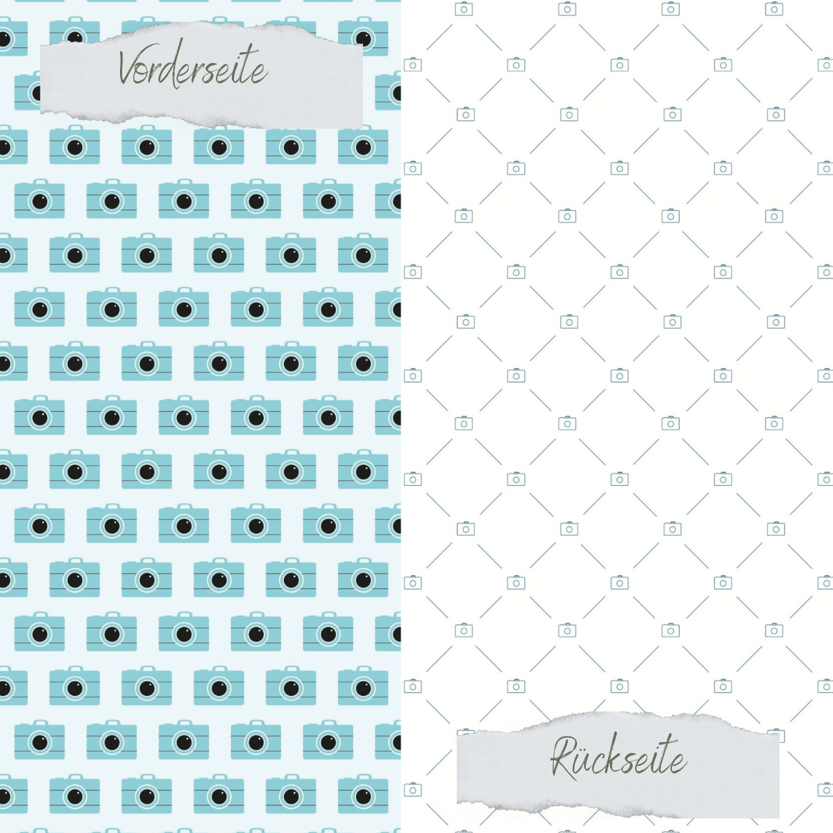 Designpapier - Designline - Scrapliebe - Reise - Kleine Kameras - Doppelseitig bedruckt
