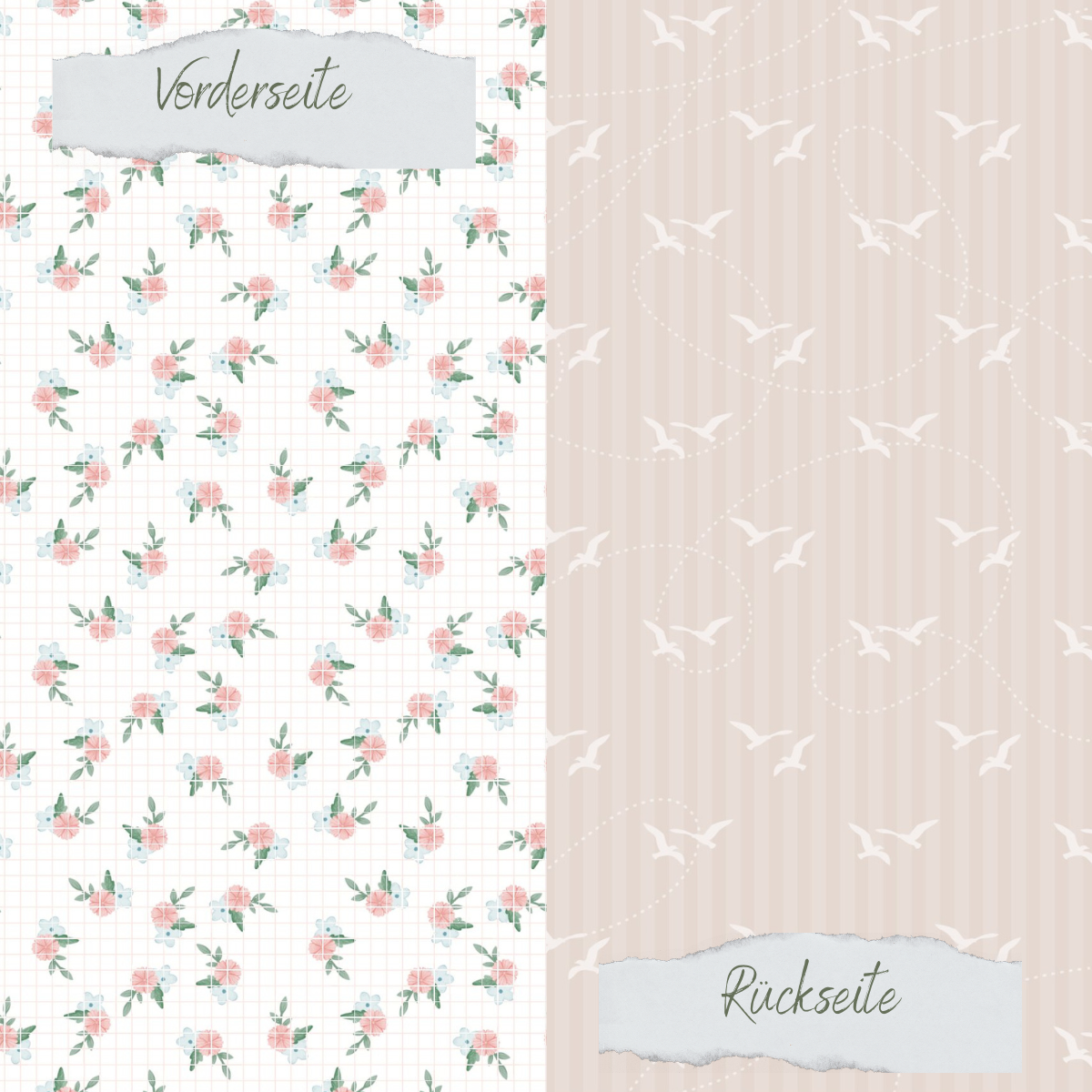 Papier design - Scrapliebe - Lüttes Glück - Mouettes - Imprimé recto-verso