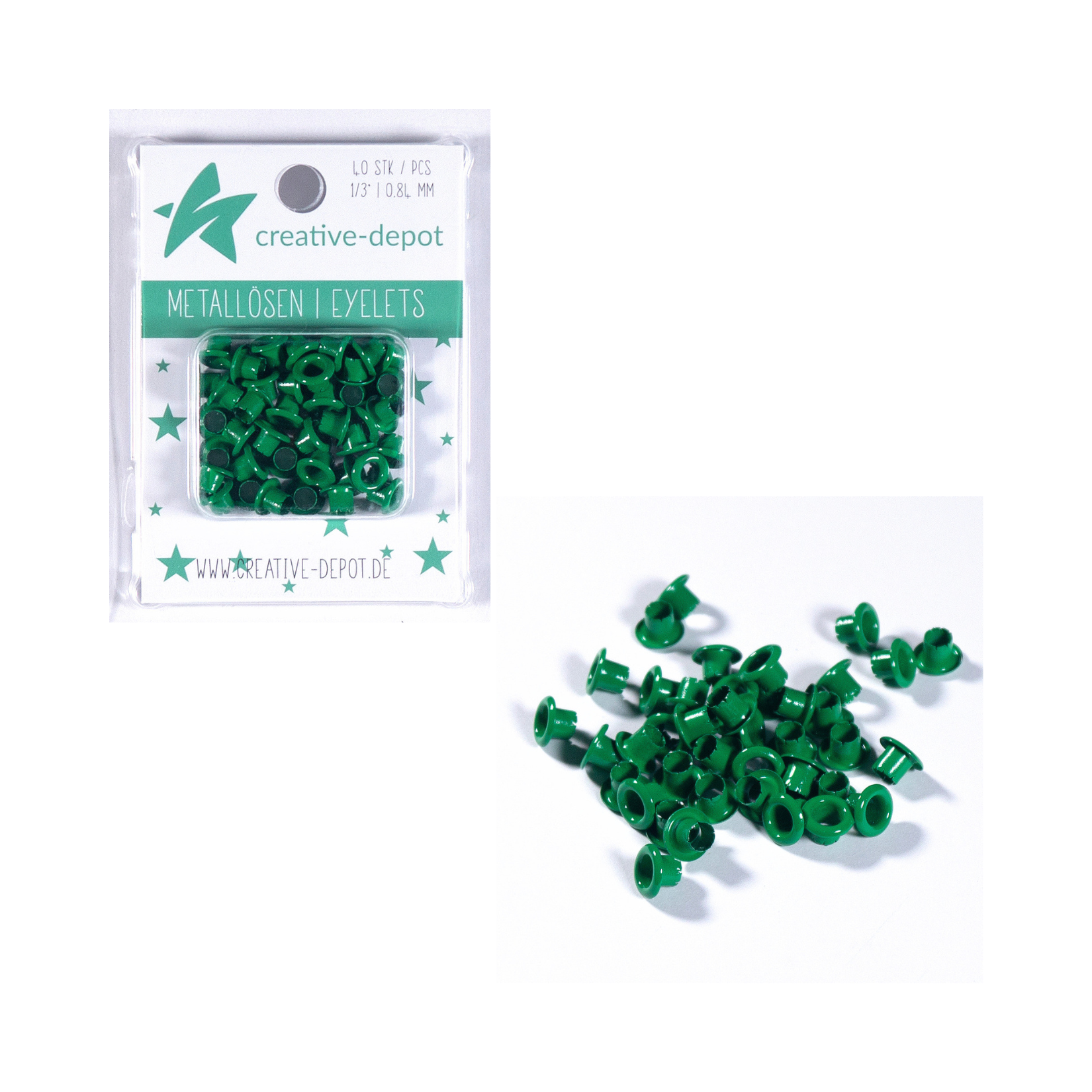 Eyelets - Kleeblatt Grün - 8mm