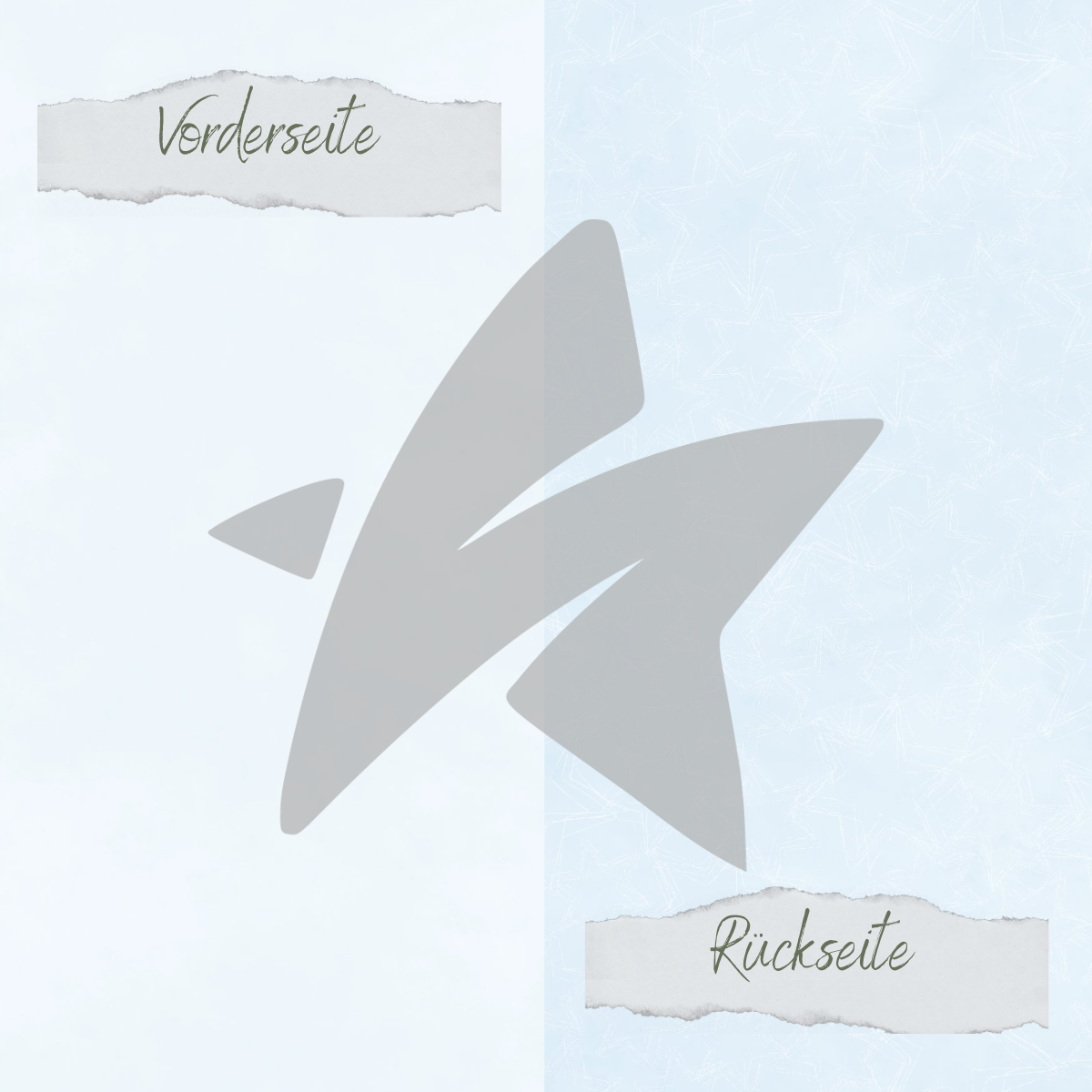 CD-BP-090 Papel de diseño - Basic - Baby Blau - Doodle Sterne + Uni hell - Impreso por las dos caras