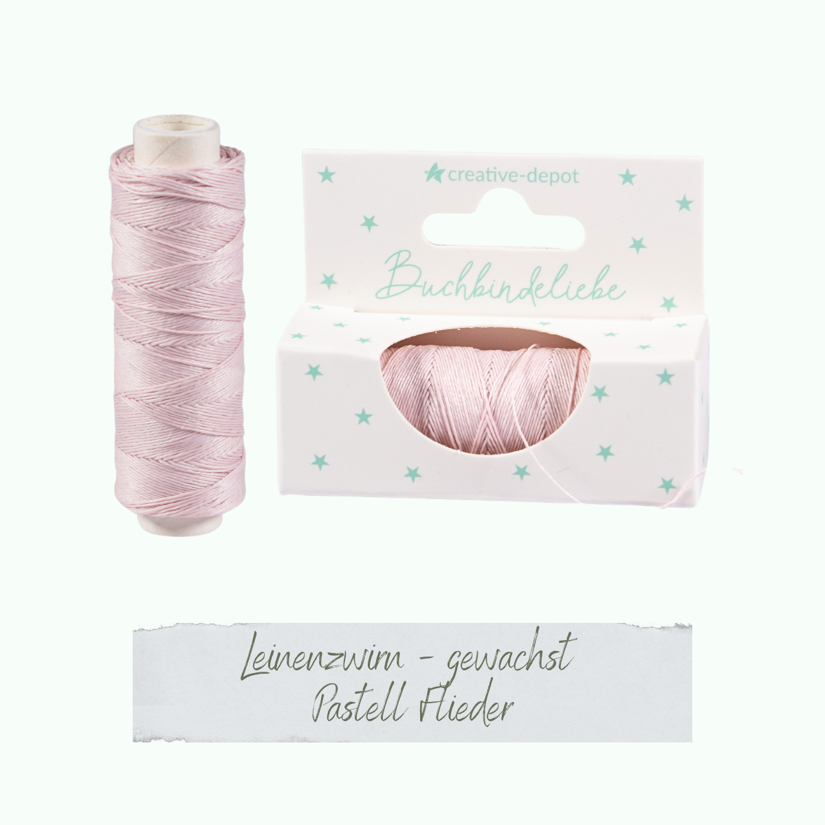 Leinenzwirn gewachst - Pastell Flieder - Buchbindeliebe Leinenzwirn gewachst - Pastell Flieder - Buchbindeliebe