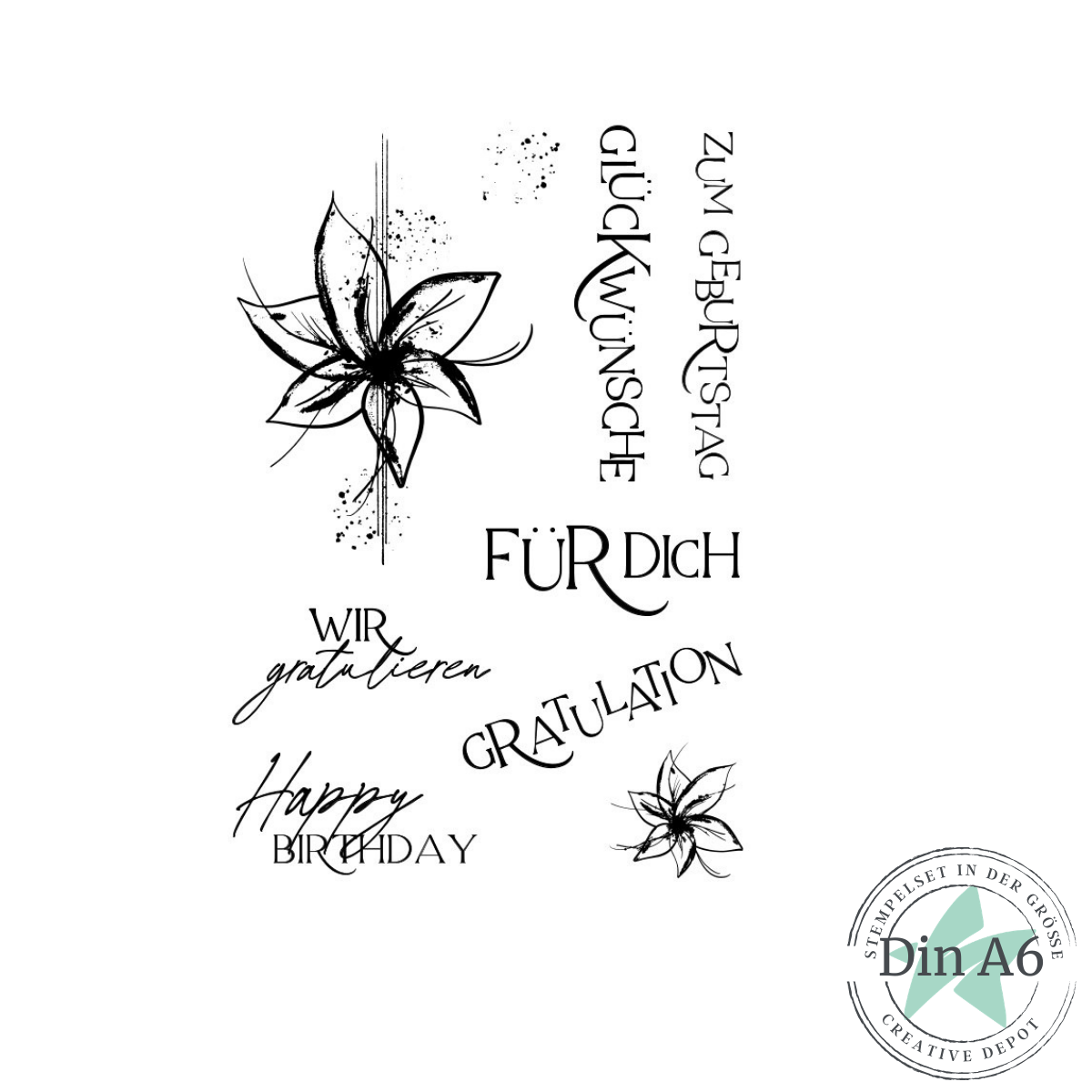 Stempelset - Wir gratulieren