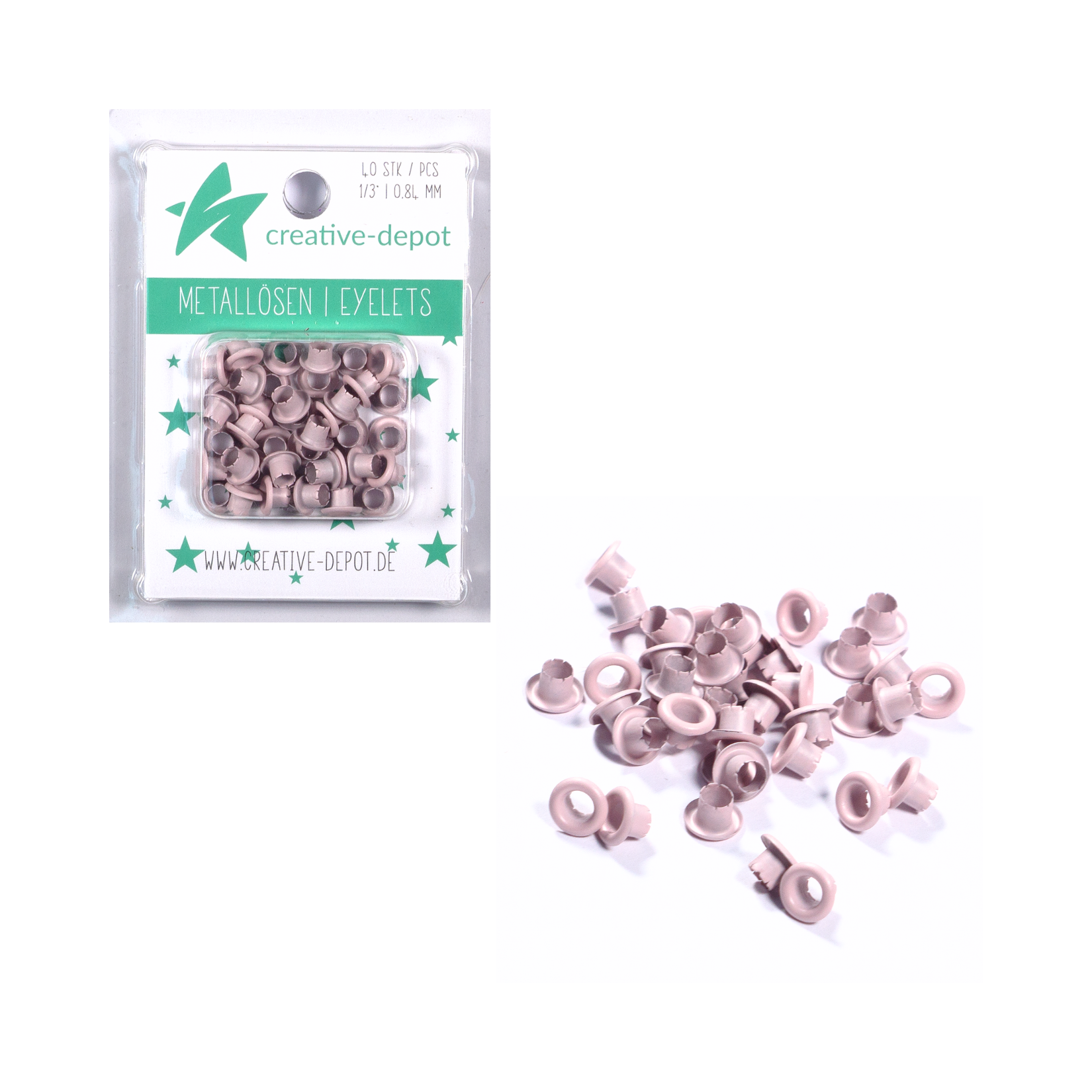 Eyelets - Pastell Flieder - Matt - 8 mm