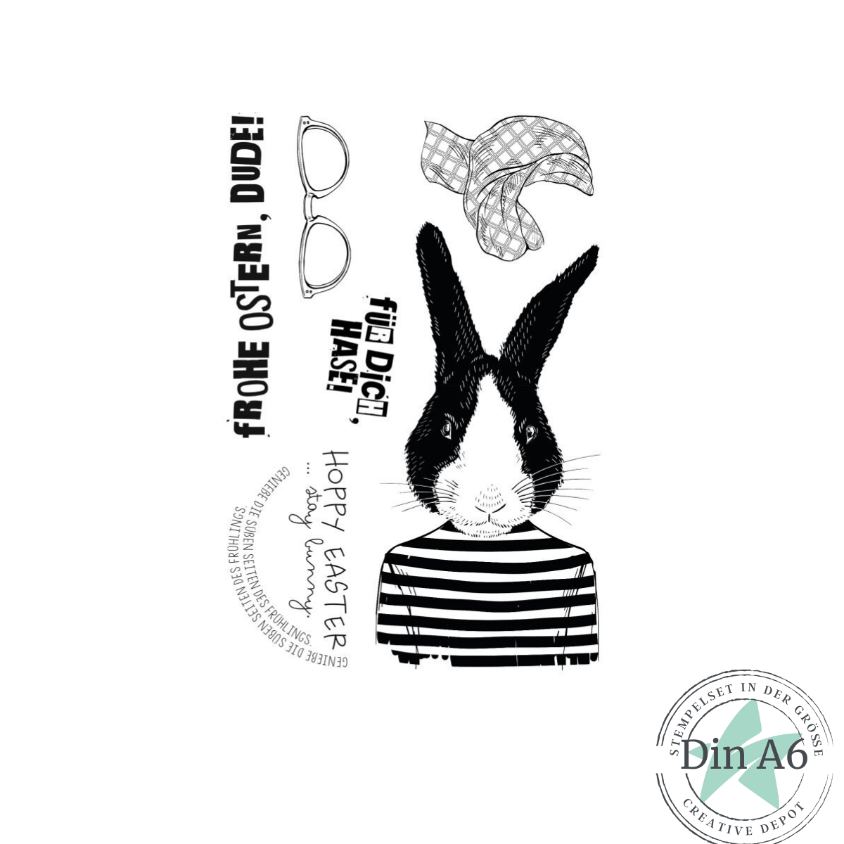 Stempelset - Für dich Hase 