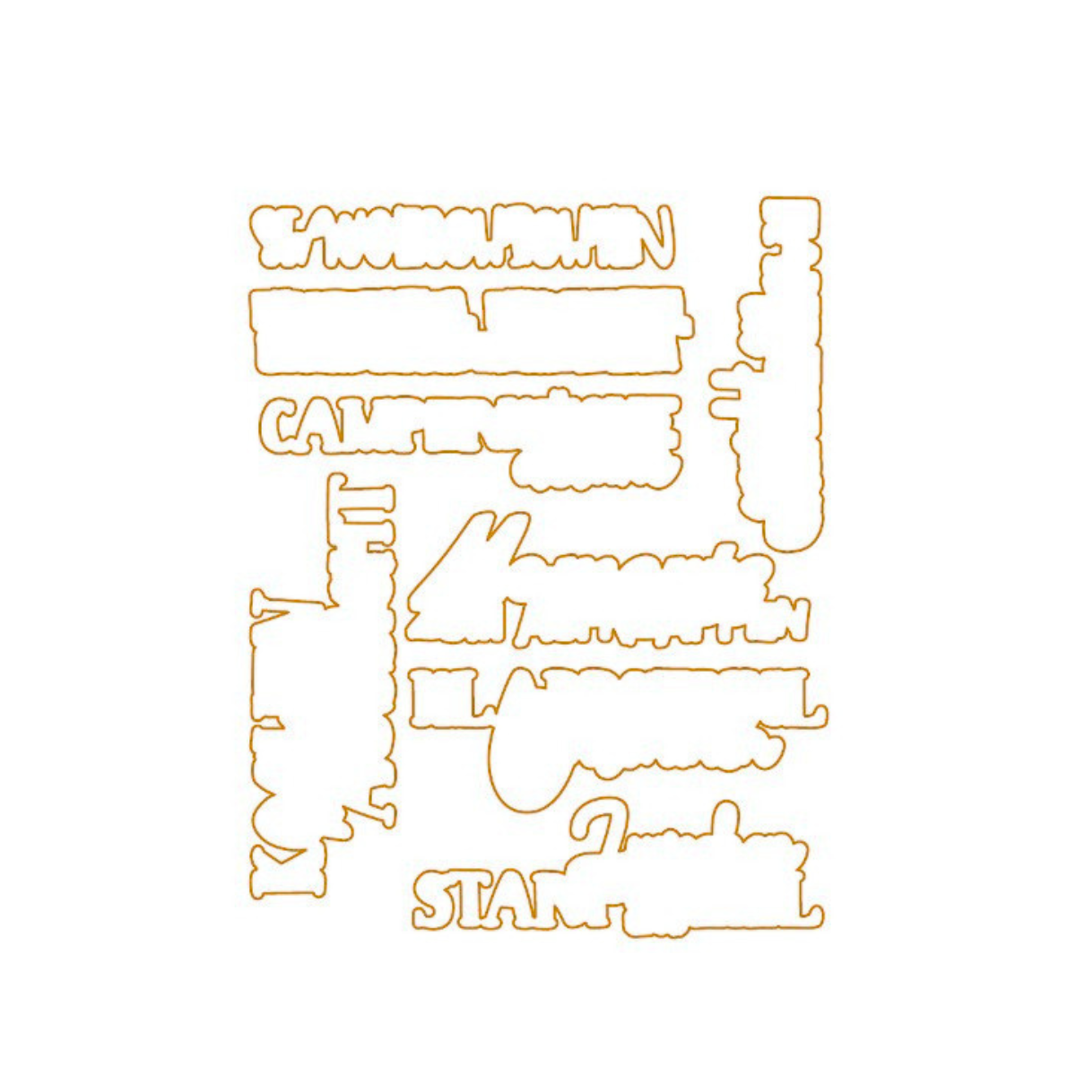 Die - Wohnwagen - Outline