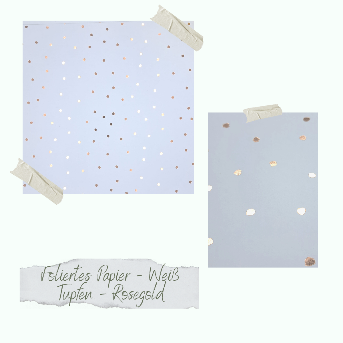 CD-DG-008 Papier plastifié - Weiß - Tupfen - Rosegold
