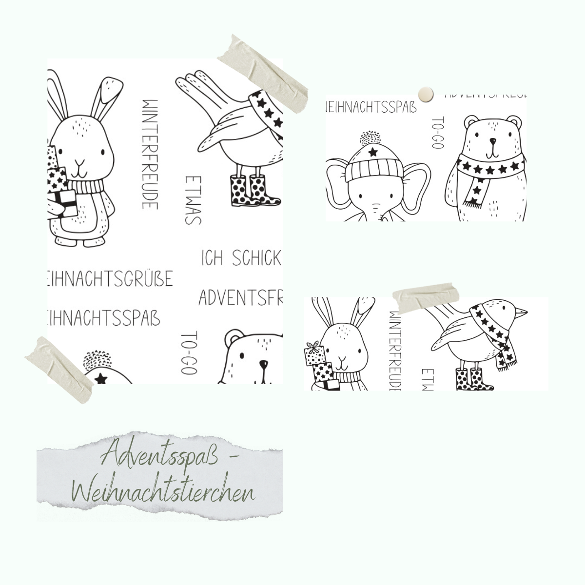 Stamp set - Adventsspaß - Weihnachtstierchen