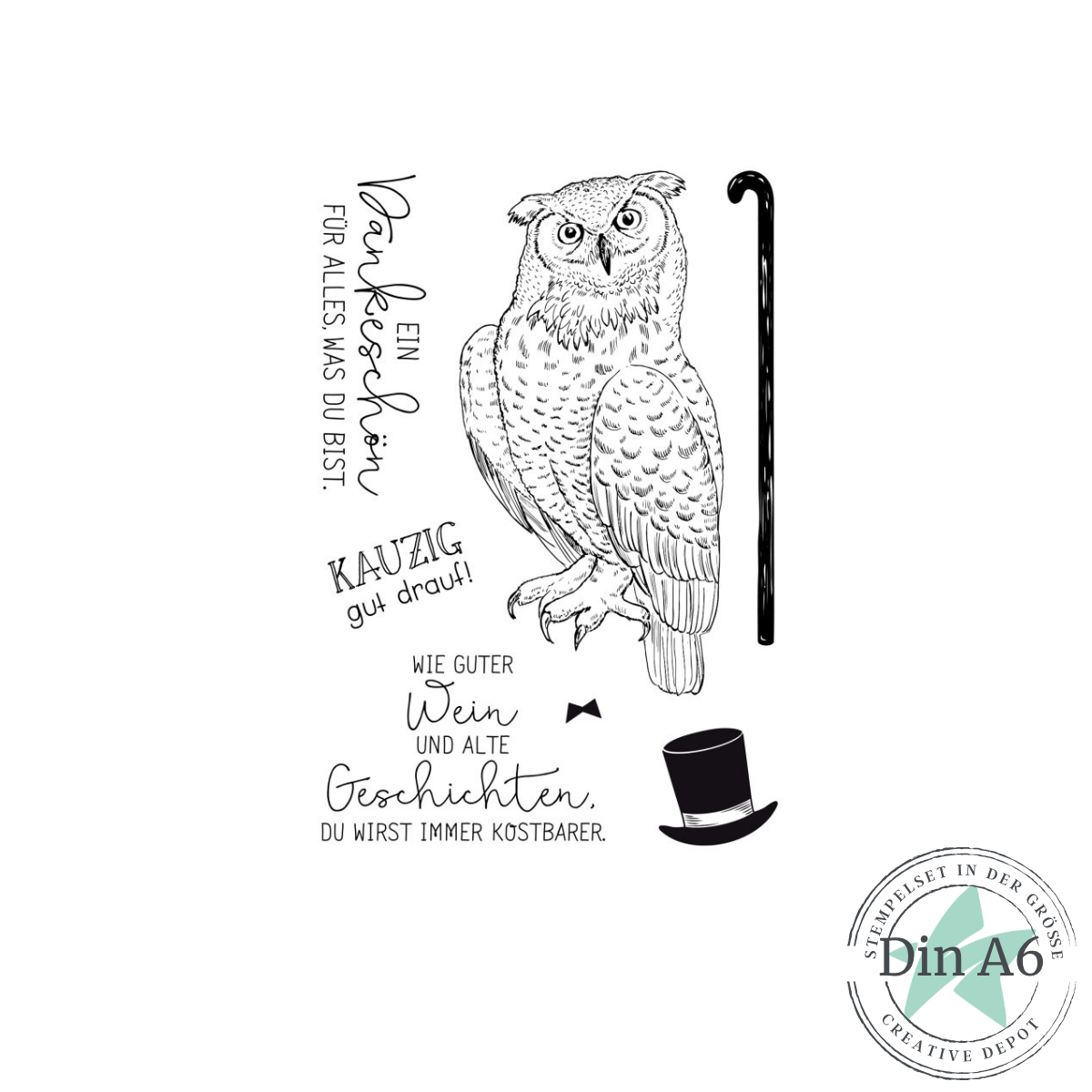 Stempelset - Kauz Kasimir