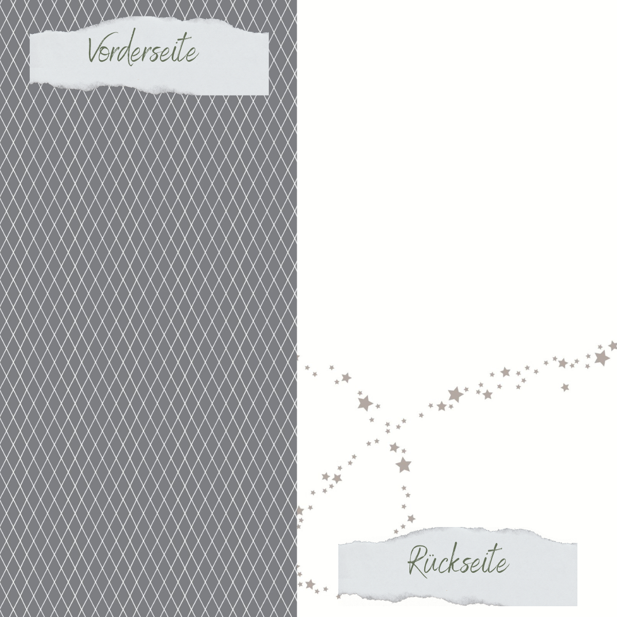 Designpapier - Scrapliebe - Dezembertagebuch - Sternenstaub - Taupe - Doppelseitig bedruckt