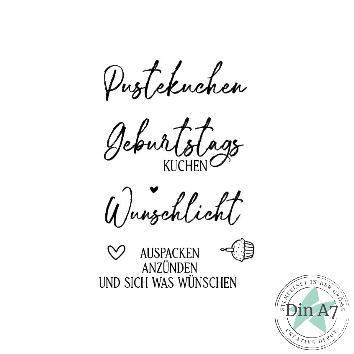 Stempelset - Kartentexte - Pustekuchen
