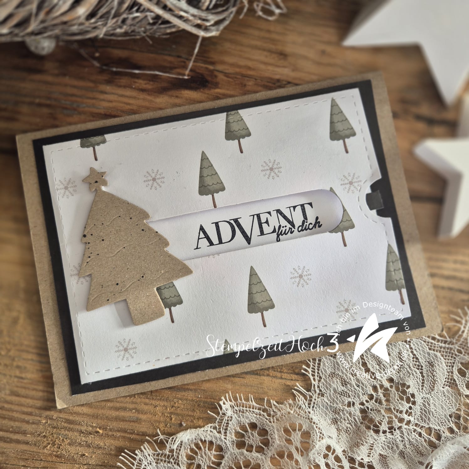 Papel decorativo - Abetos monísimos - Impreso por ambas caras