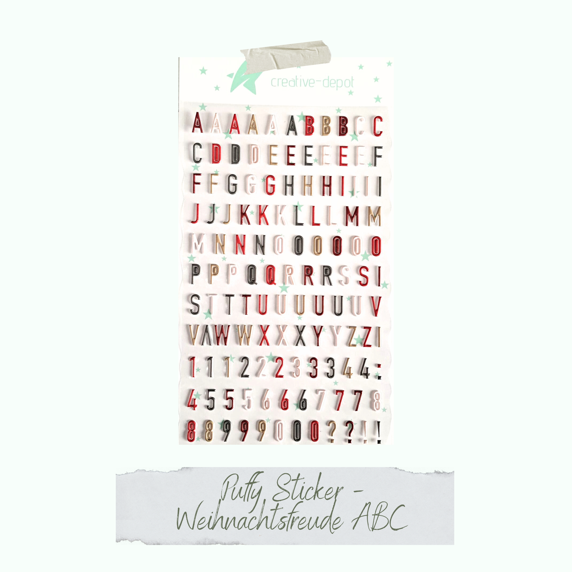 Puffy stickers - Weihnachtsfreude ABC