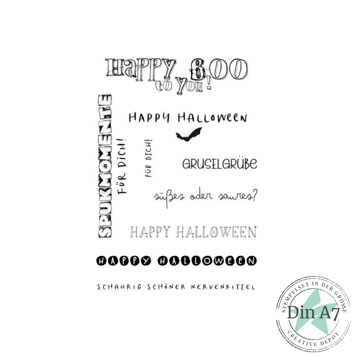Stempelset - Mini Halloween-Grüße