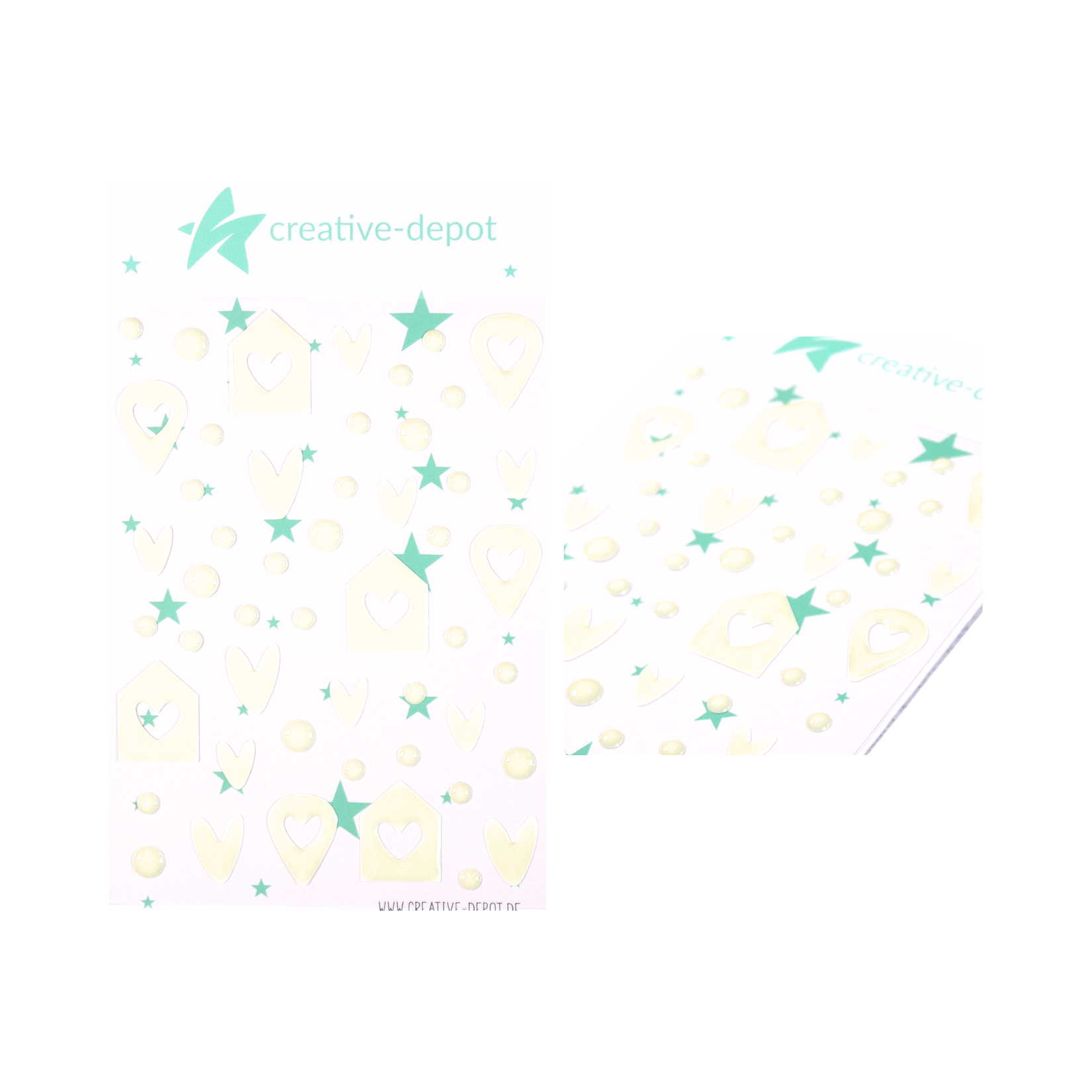 Enamel Dots - Häuschen Mix - Pastell Gelb
