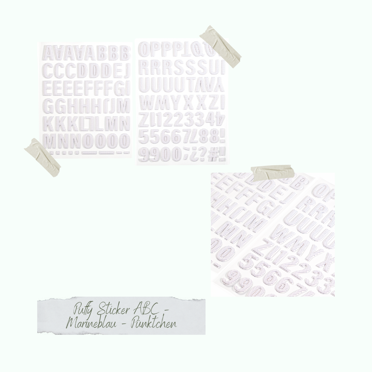 CD-PS-034_Puffy-Sticker-ABC-Marineblau-P-nktchen Pfuffy Sticker - ABC - Marineblau - Pünktchen