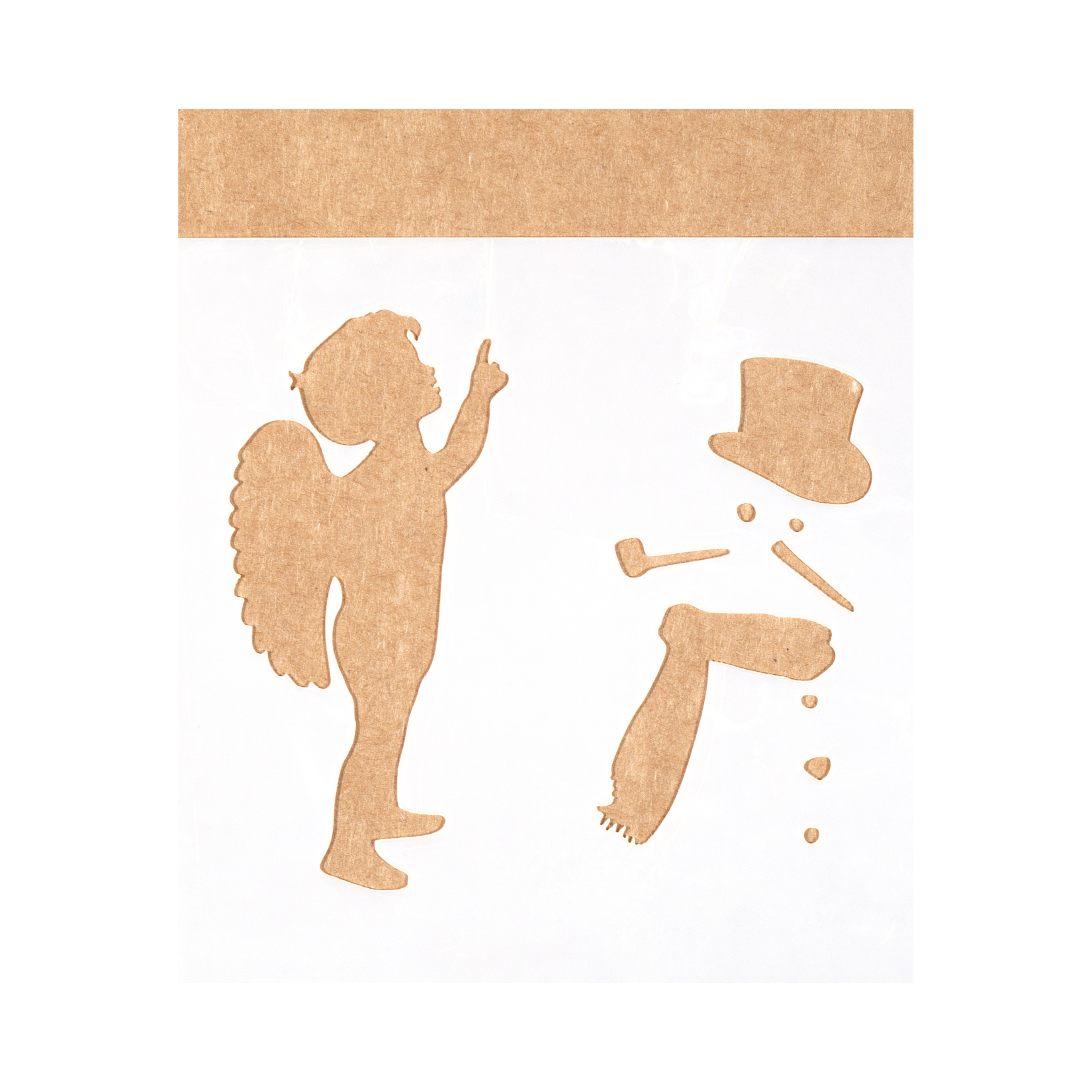 Schablone Engel und Schneemann