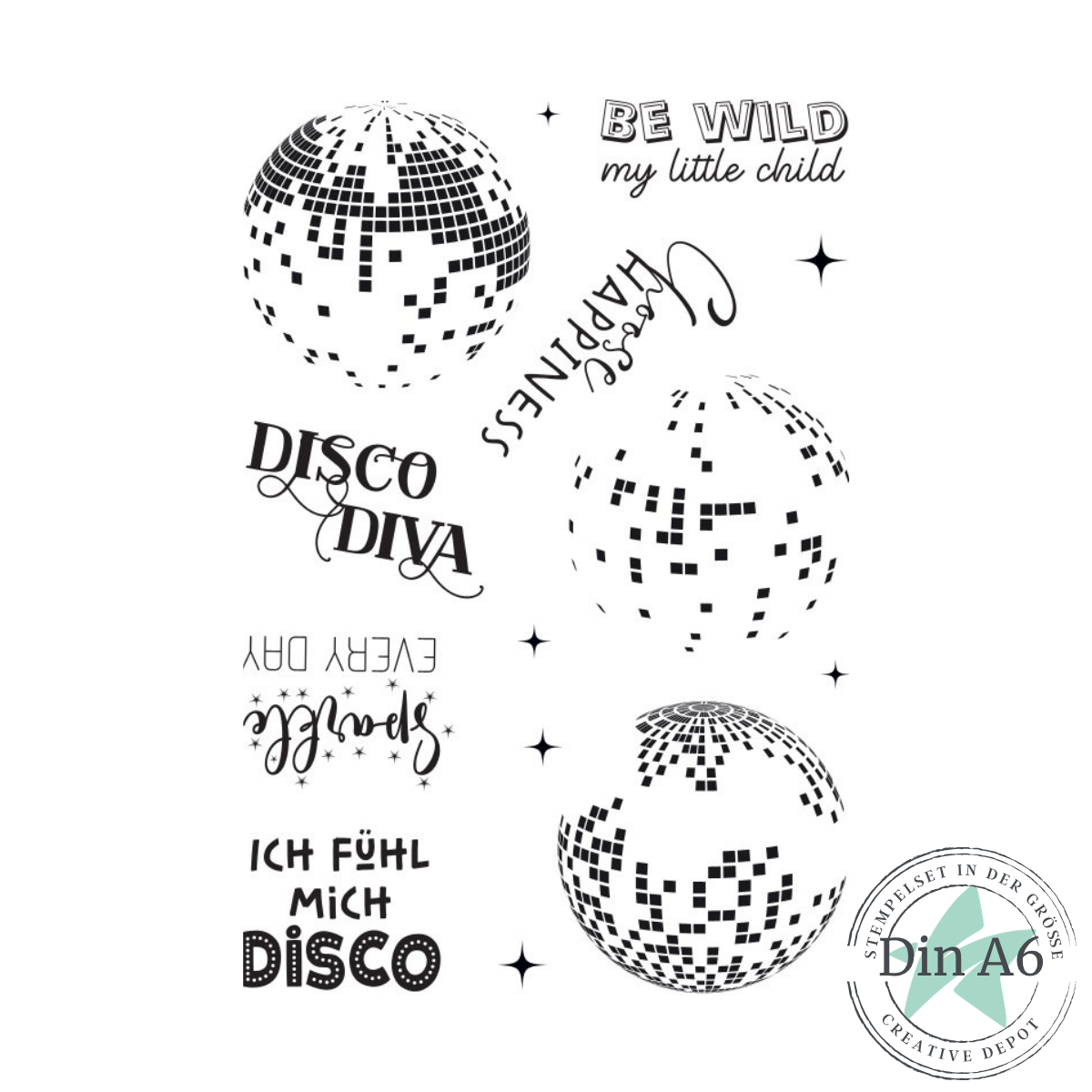 Stempelset - Disco Diva