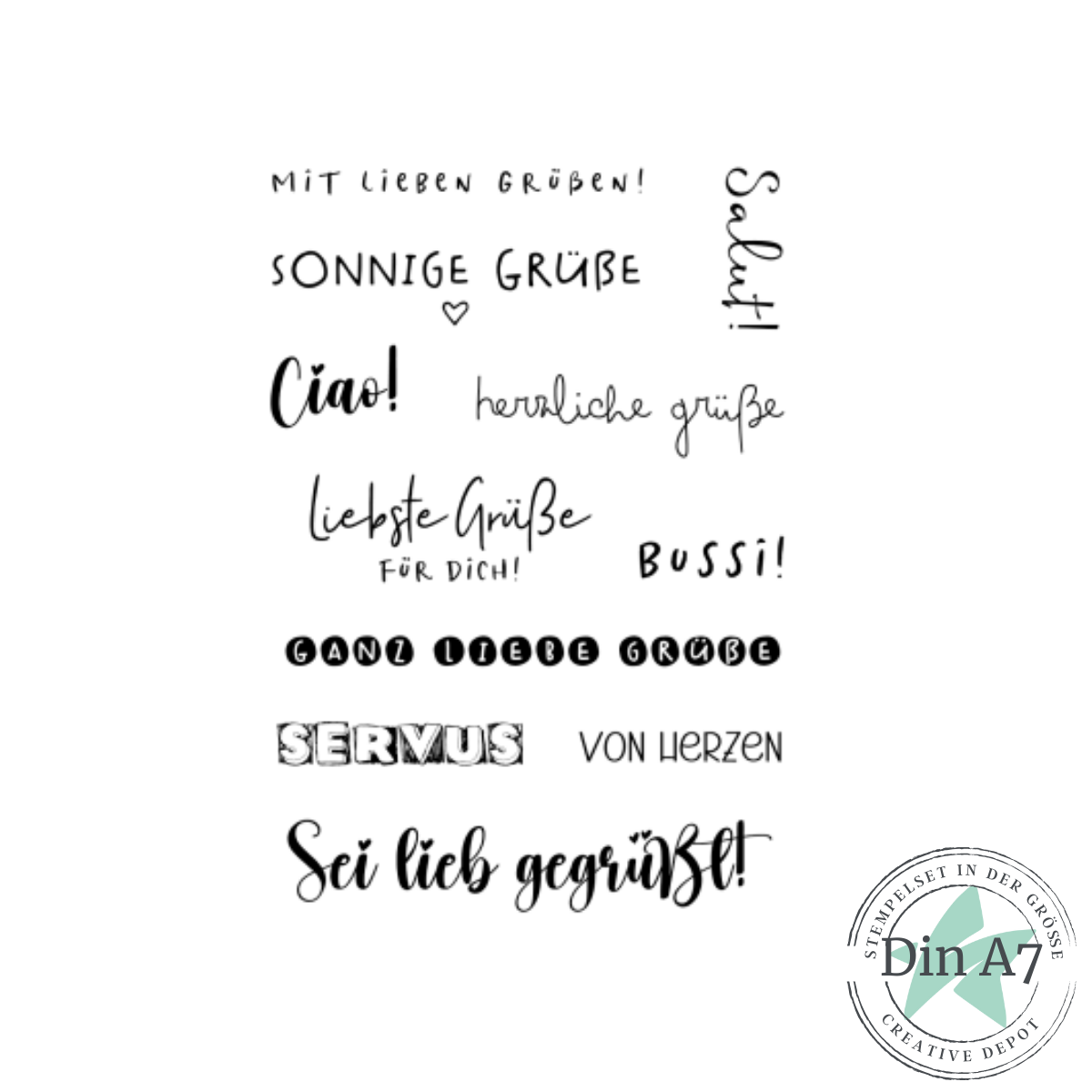 Stempelset - Mini Grüße 