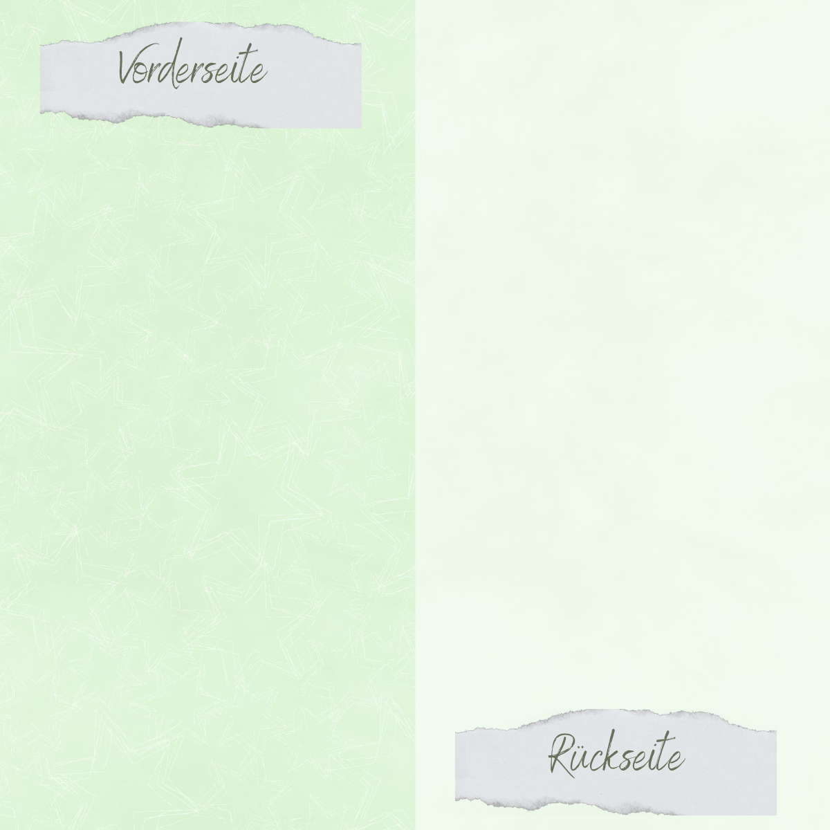 Designpapier - Basic - Seeglas - Doodle Sterne + Uni hell - Doppelseitig bedruckt