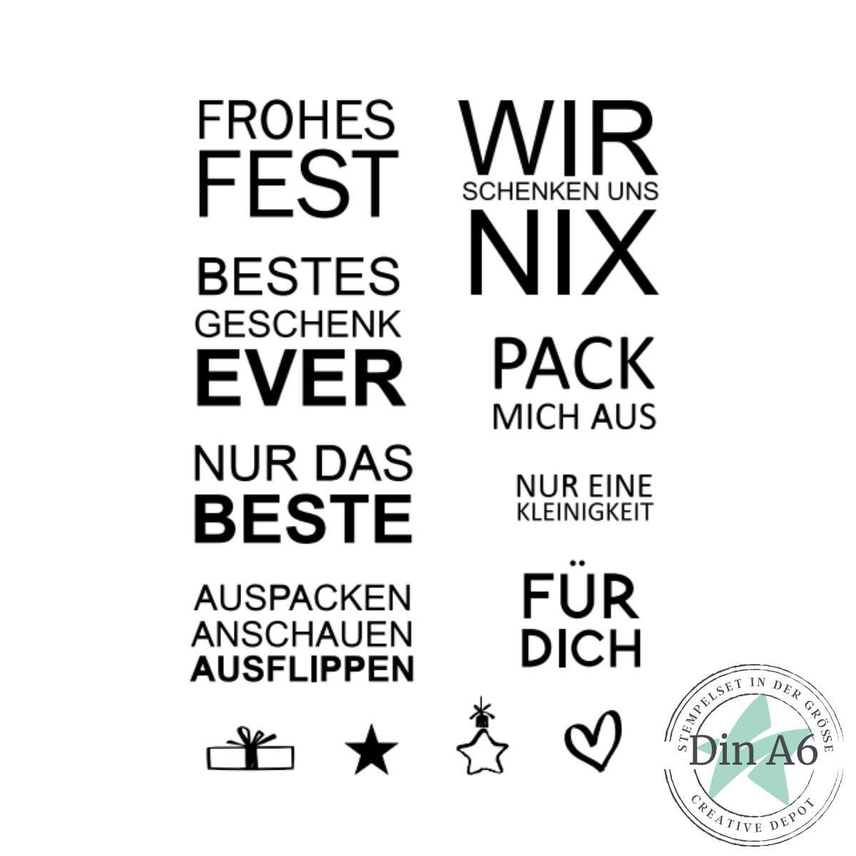 Stempelset - Wir schenken uns nix 